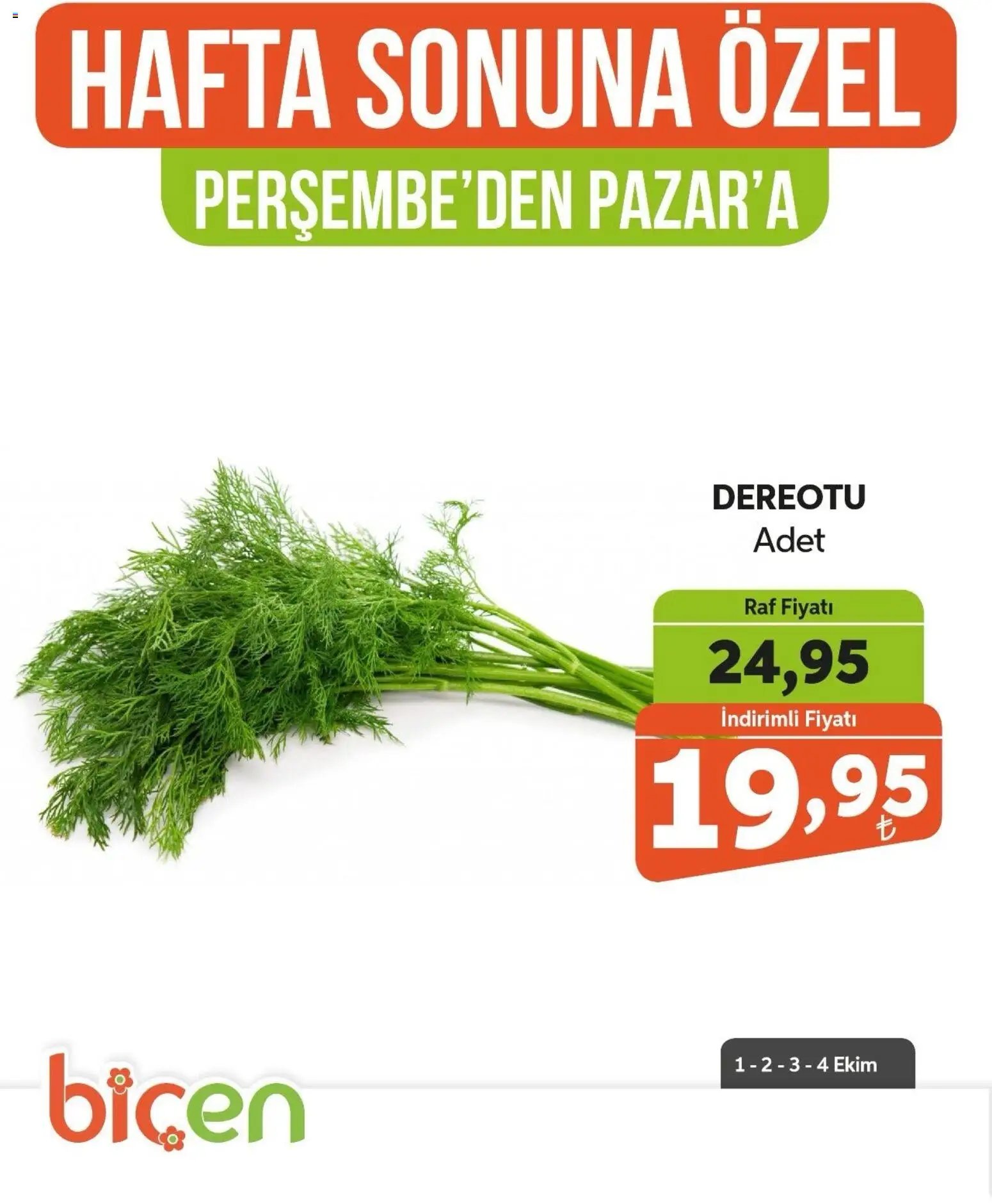 Biçen Market - Hafta Sonuna Özel - Sebze İndirimi
