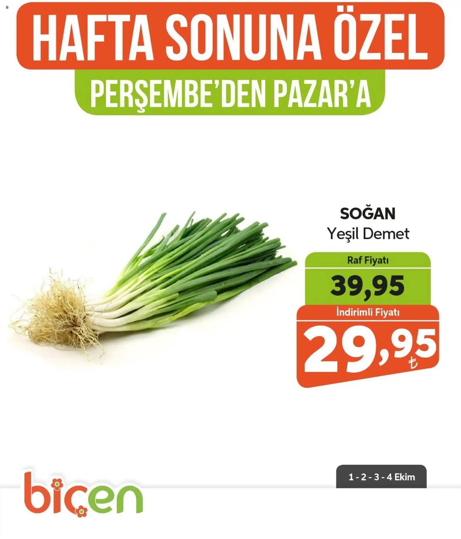 Biçen Market - Hafta Sonuna Özel - Sebze İndirimi