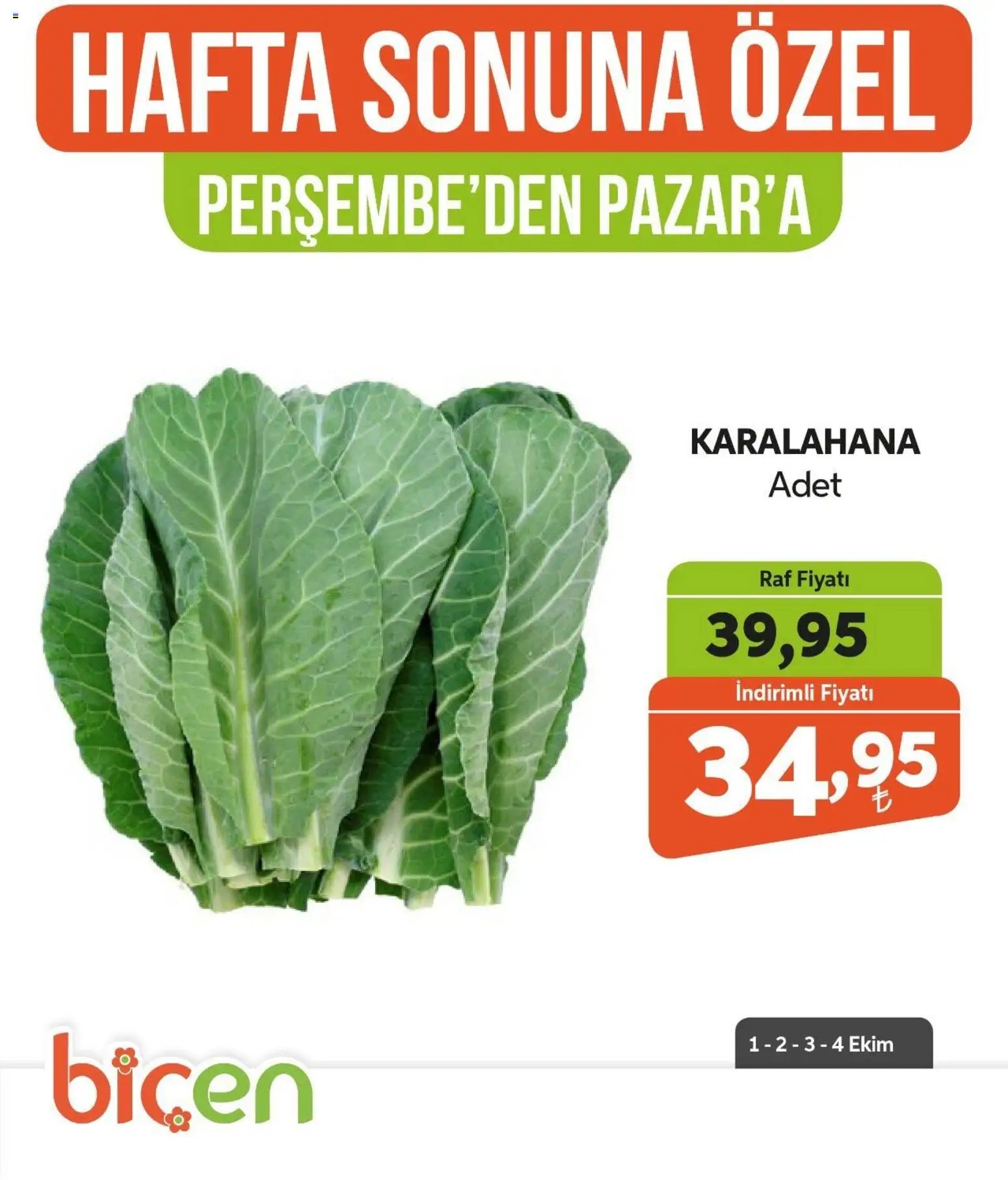 Biçen Market - Hafta Sonuna Özel - Sebze İndirimi