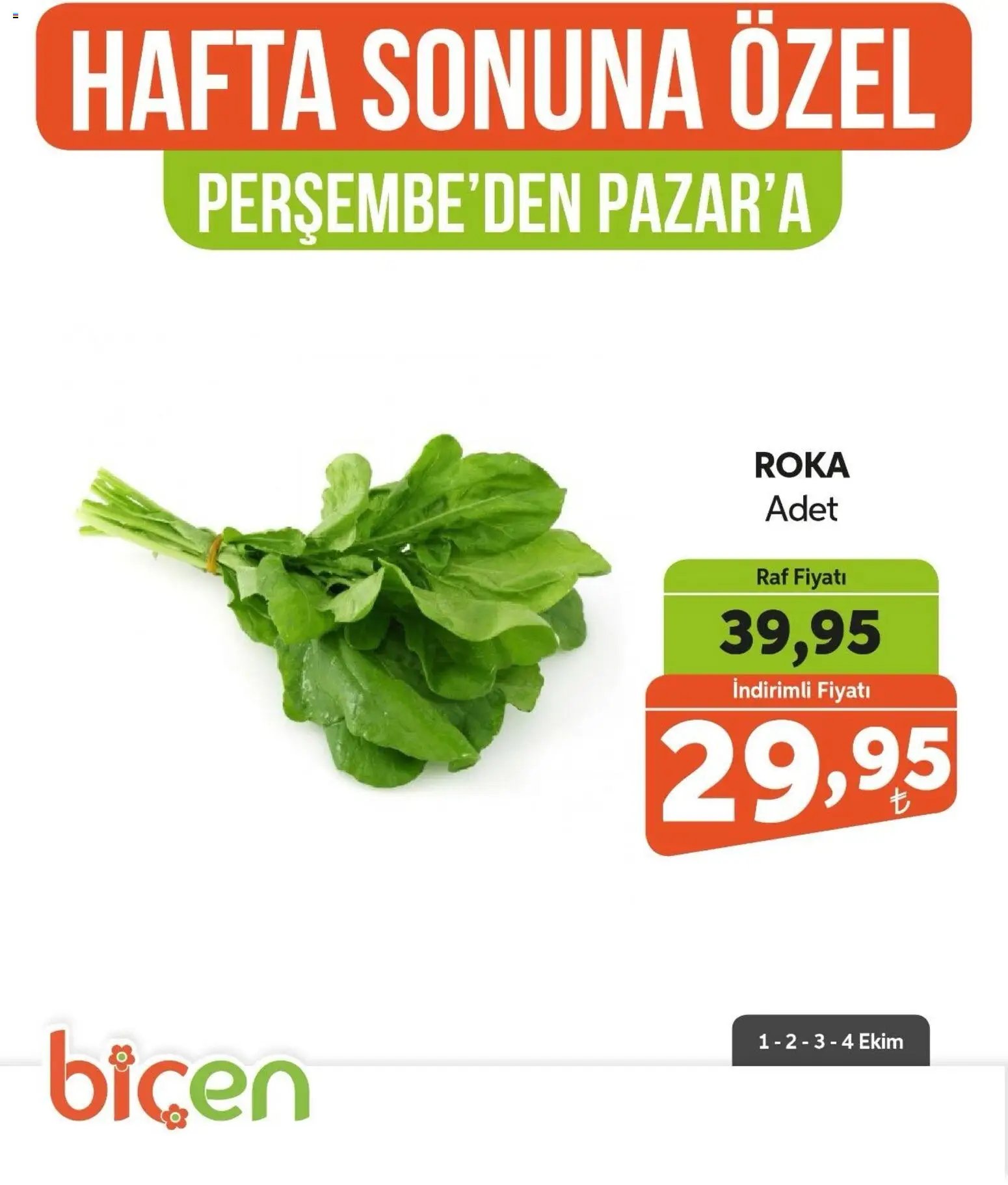 Biçen Market - Hafta Sonuna Özel - Sebze İndirimi