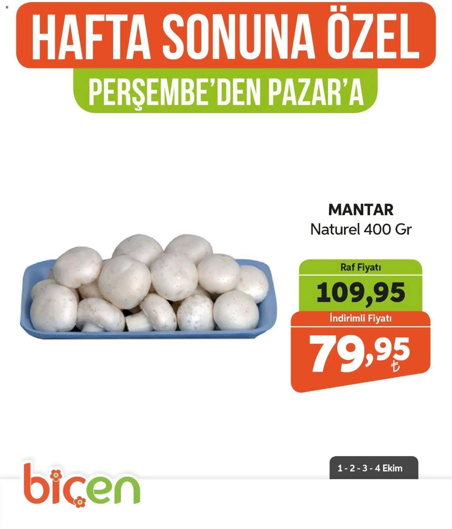 Biçen Market - Hafta Sonuna Özel - Sebze İndirimi
