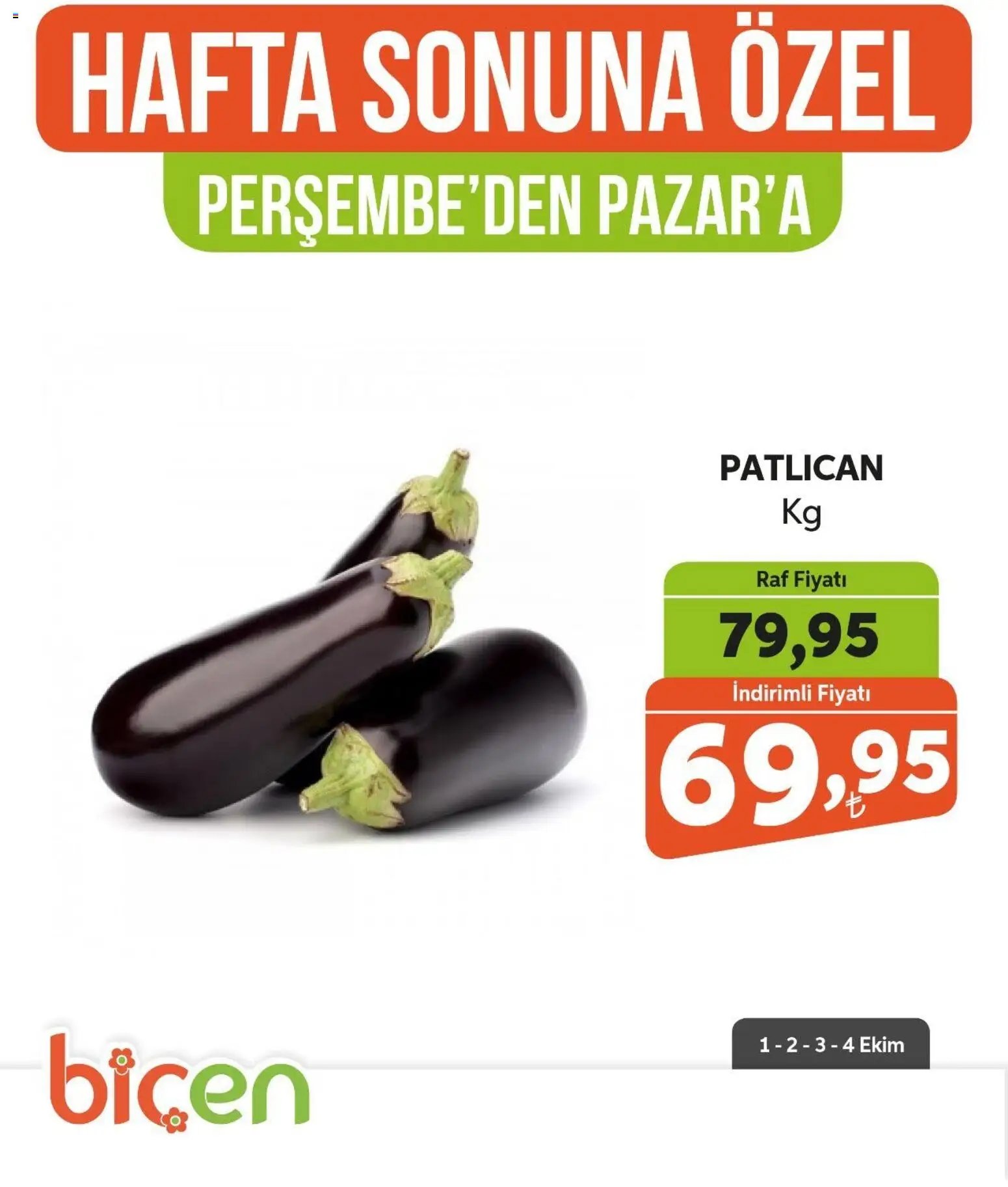 Biçen Market - Hafta Sonuna Özel - Sebze İndirimi