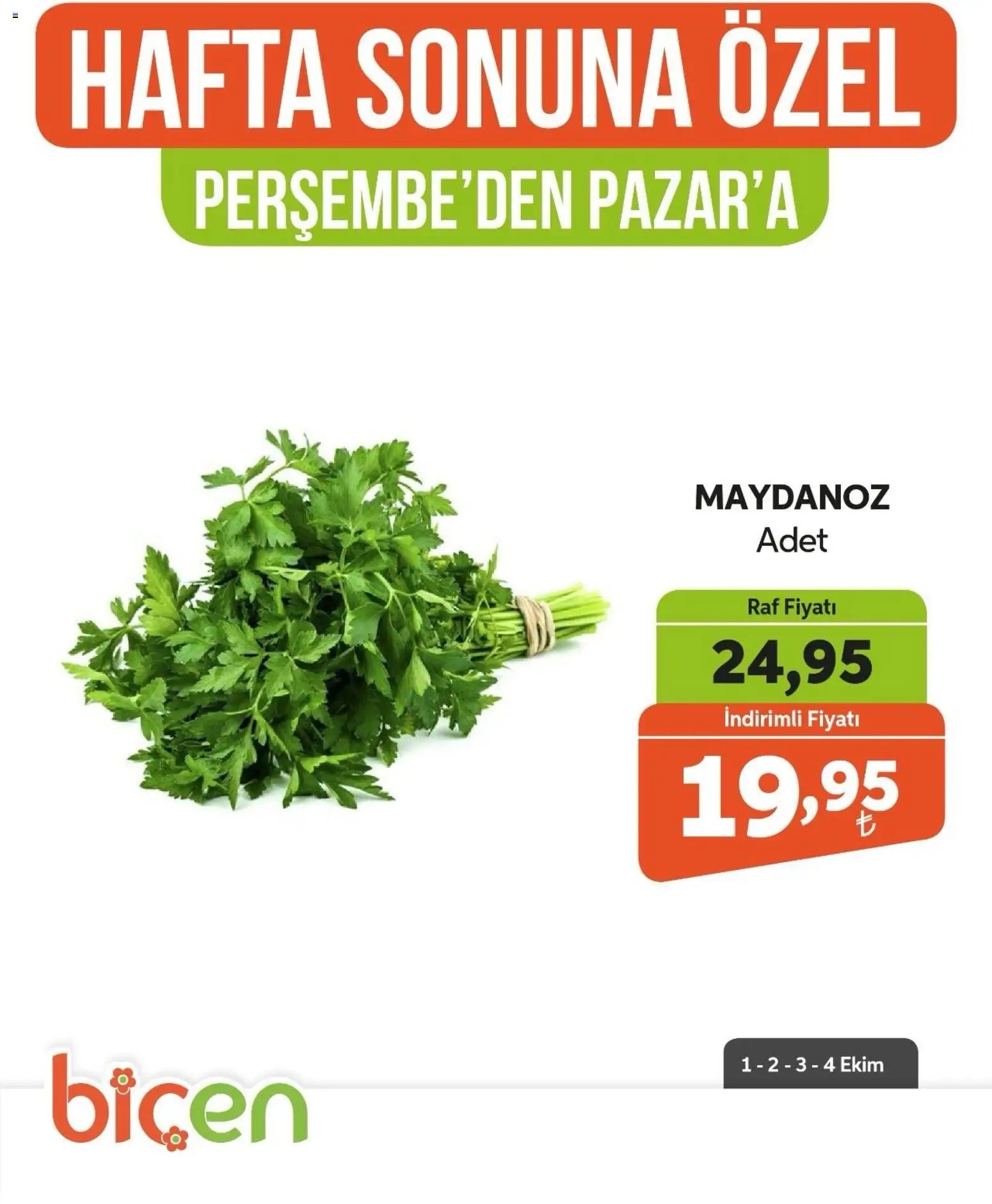 Biçen Market - Hafta Sonuna Özel - Sebze İndirimi