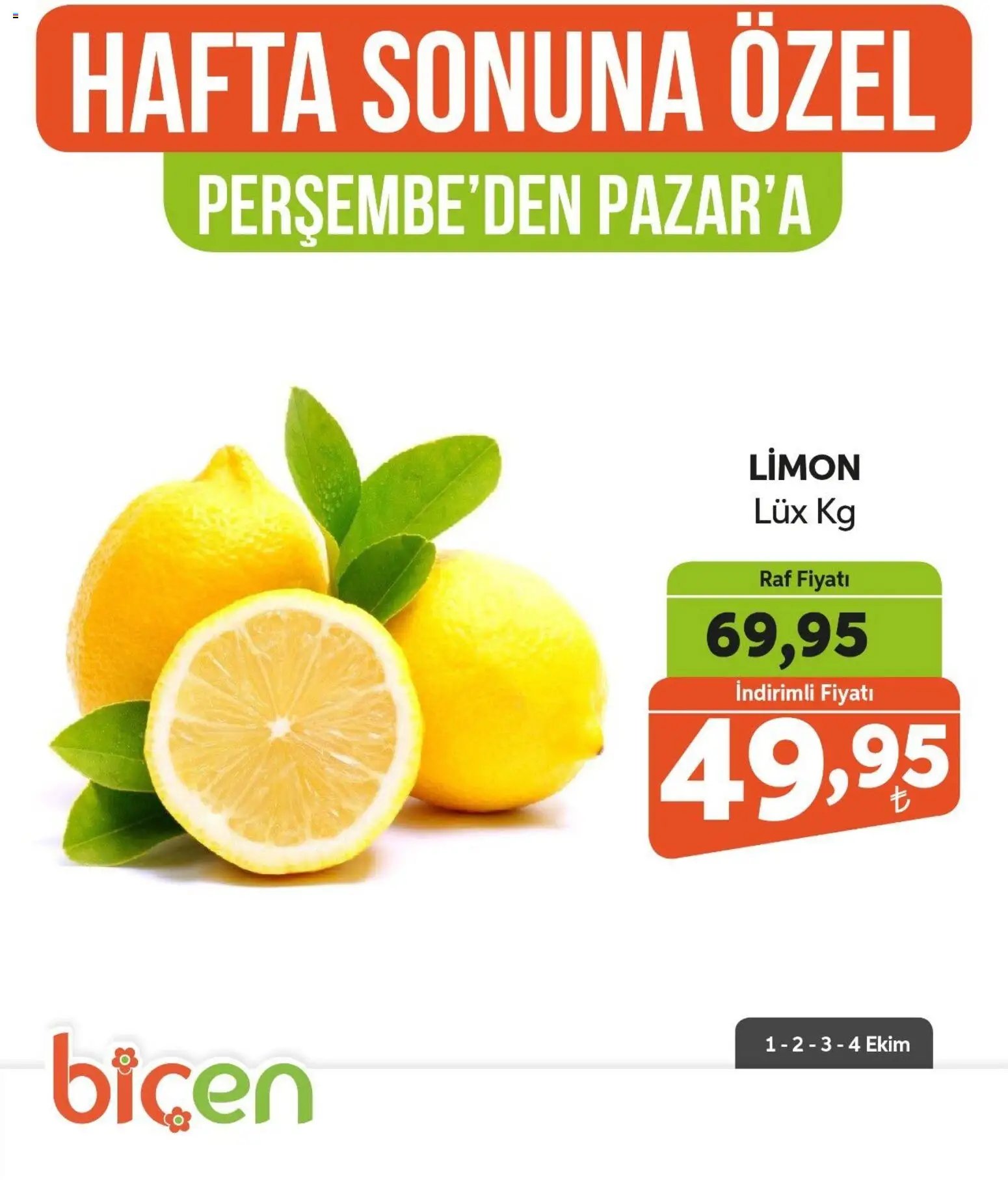 Biçen Market - Hafta Sonuna Özel - Sebze İndirimi