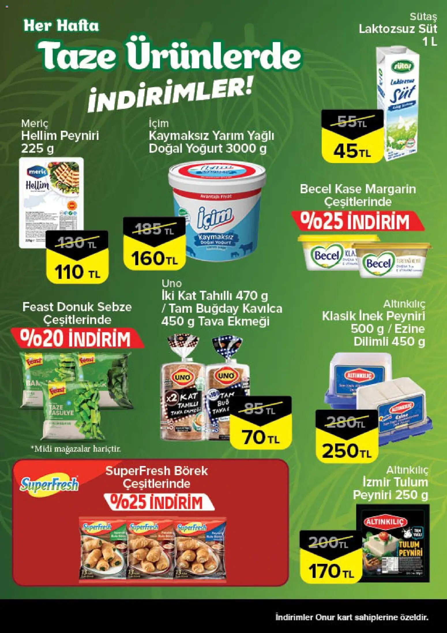 Onur Market - Taze Ürünlerde İndirimler - Bursa