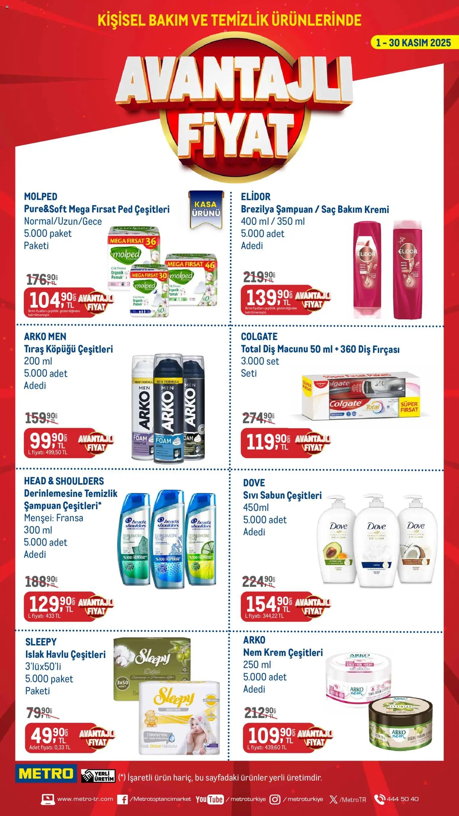 Metro - Kişisel Bakım ve Temizlik Ürünleri