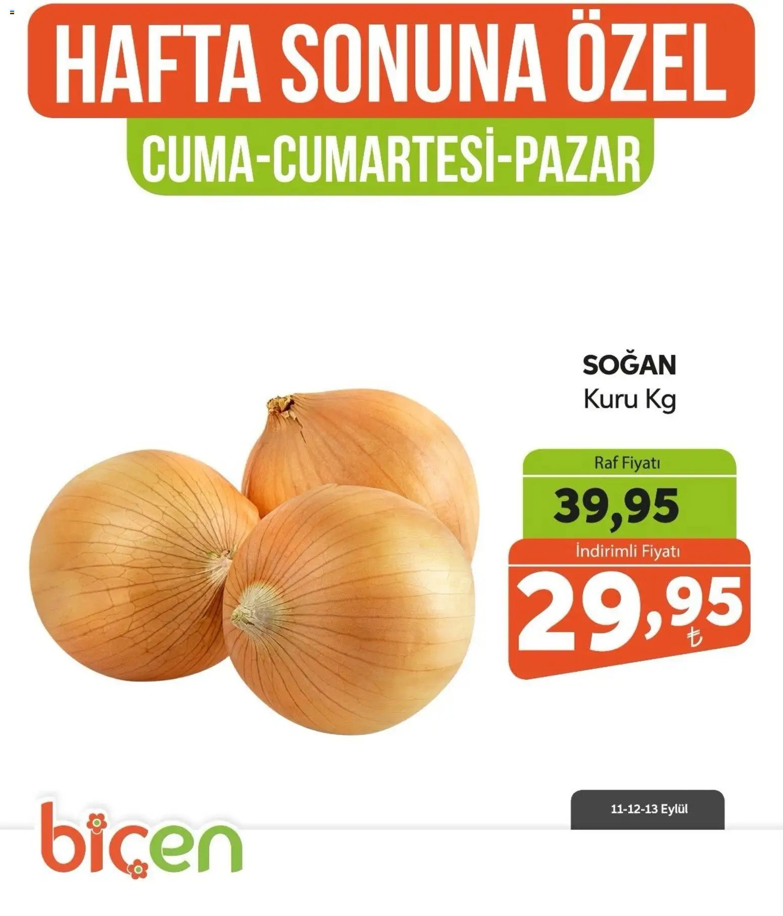 Biçen Market - Hafta Sonuna Özel - Sebze İndirimi