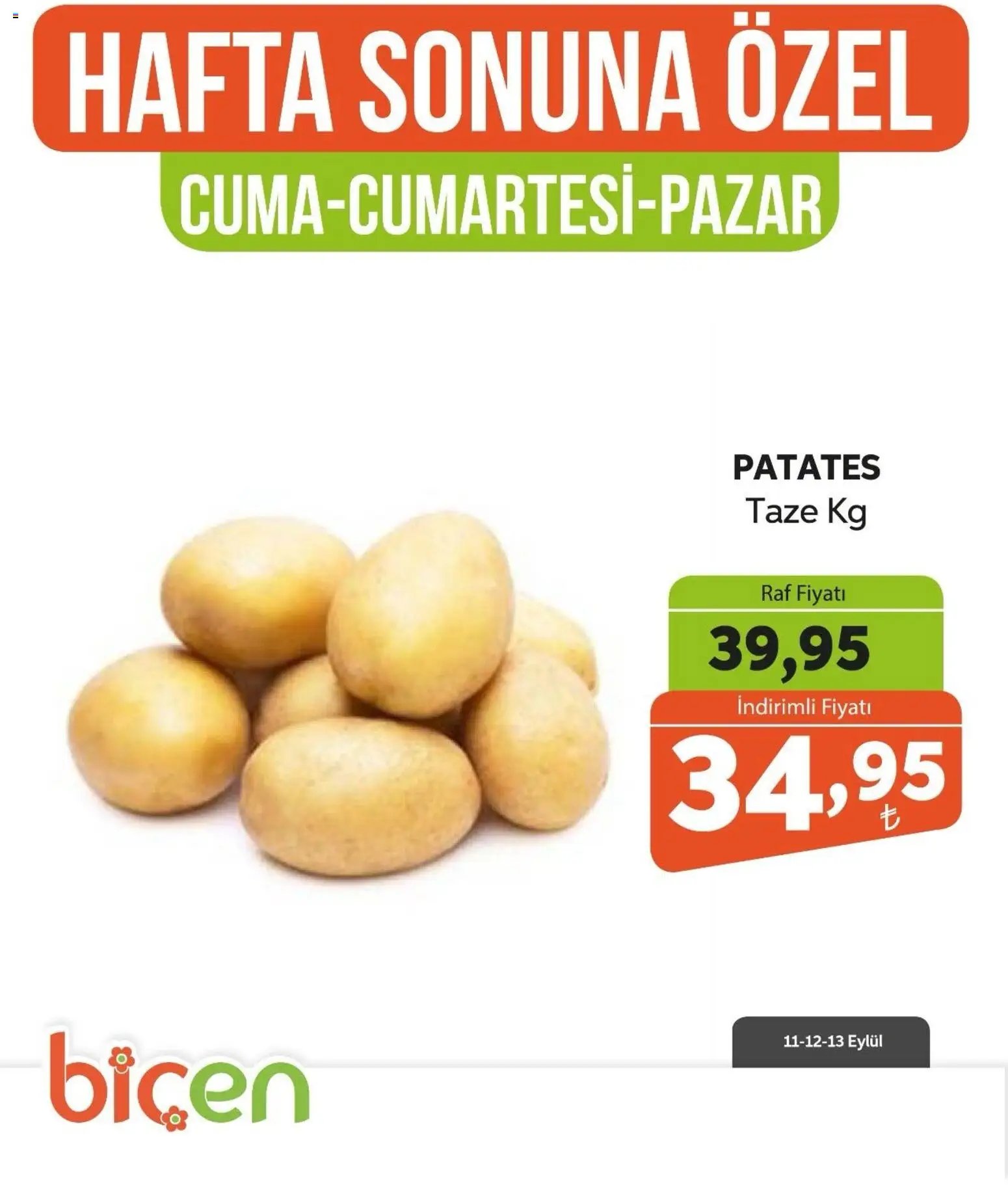 Biçen Market - Hafta Sonuna Özel - Sebze İndirimi