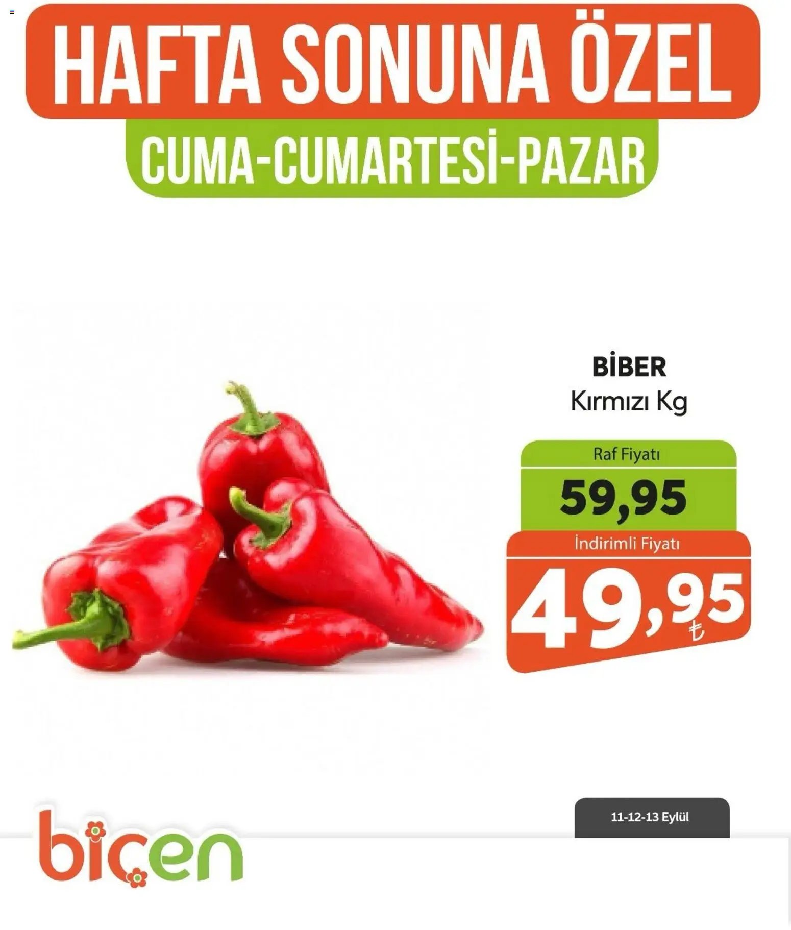 Biçen Market - Hafta Sonuna Özel - Sebze İndirimi