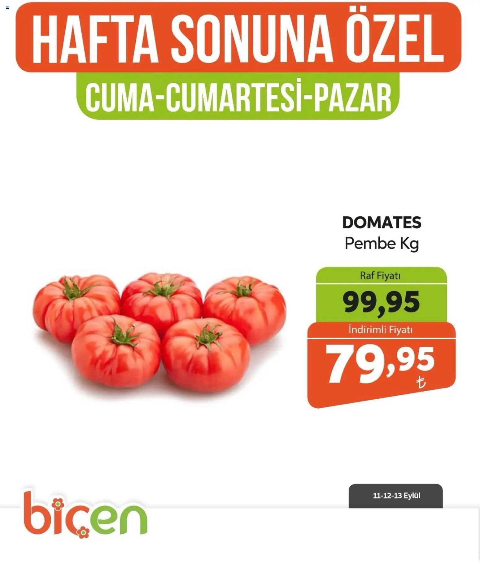 Biçen Market - Hafta Sonuna Özel - Sebze İndirimi