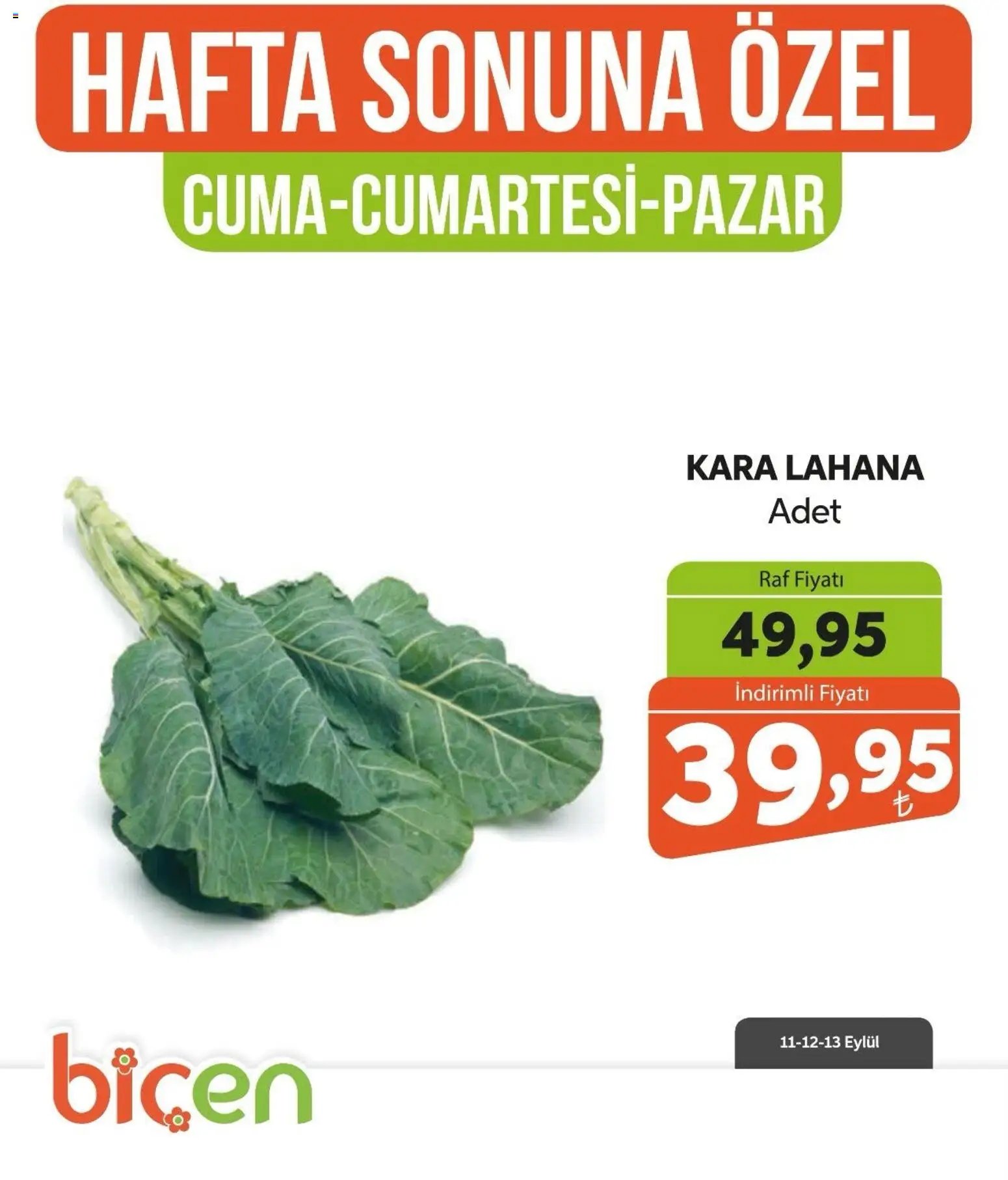 Biçen Market - Hafta Sonuna Özel - Sebze İndirimi