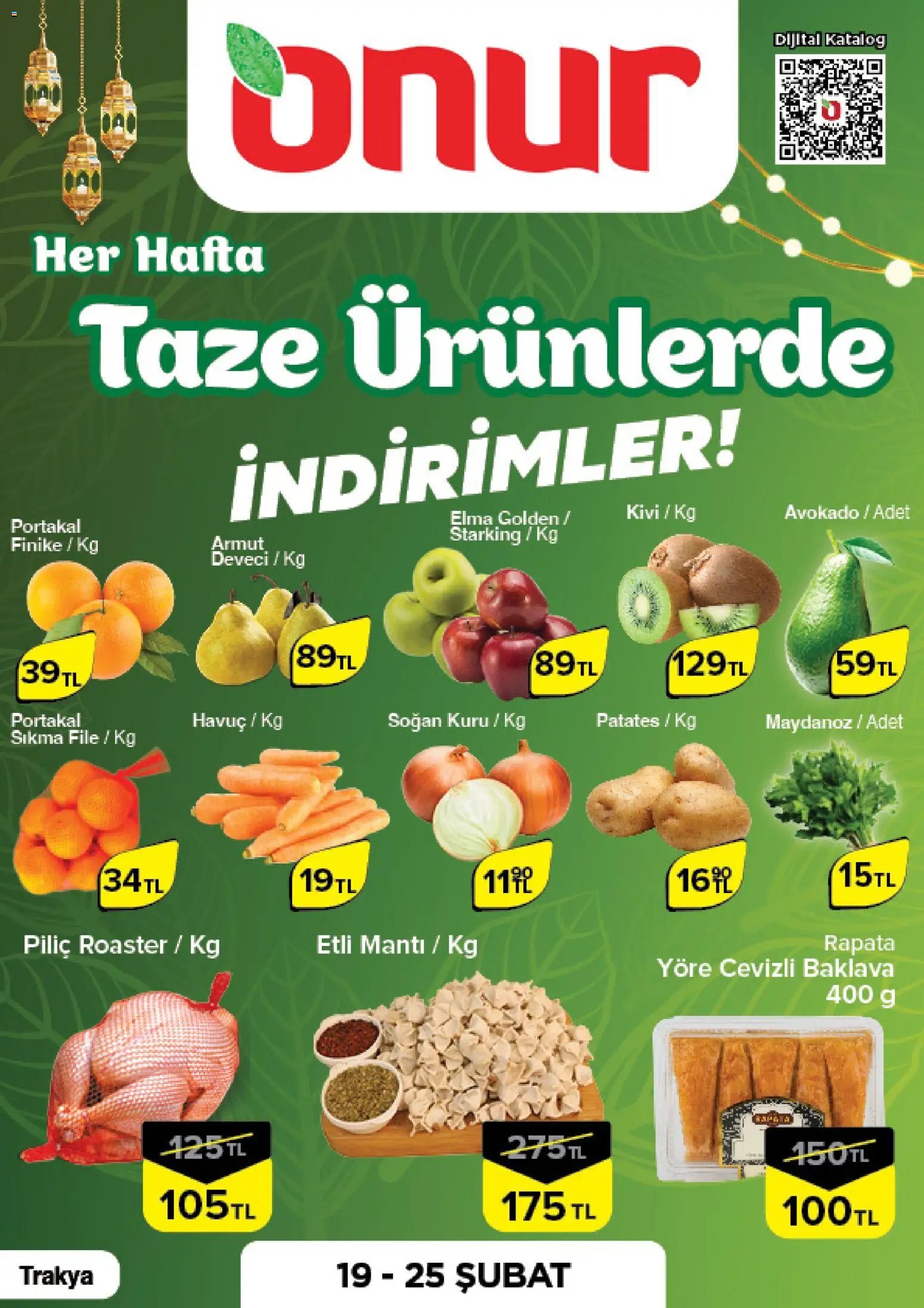 Onur Market Taze Ürünlerde İndirimler - Trakya