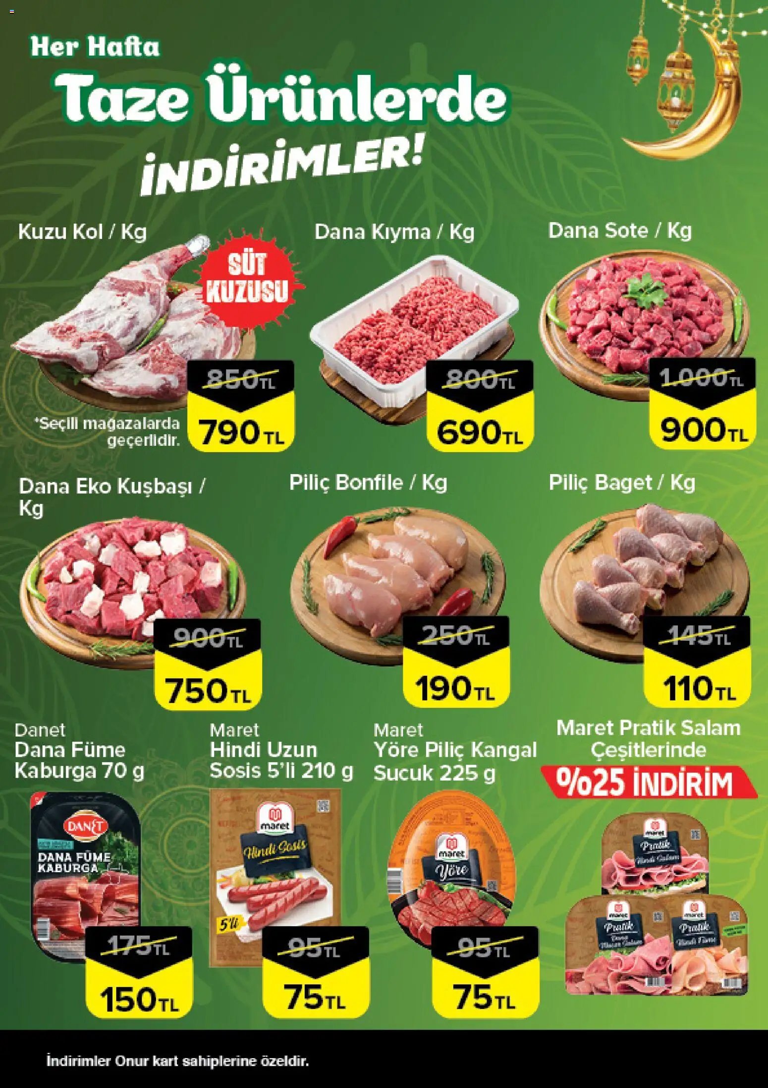 Onur Market Taze Ürünlerde İndirimler - Trakya