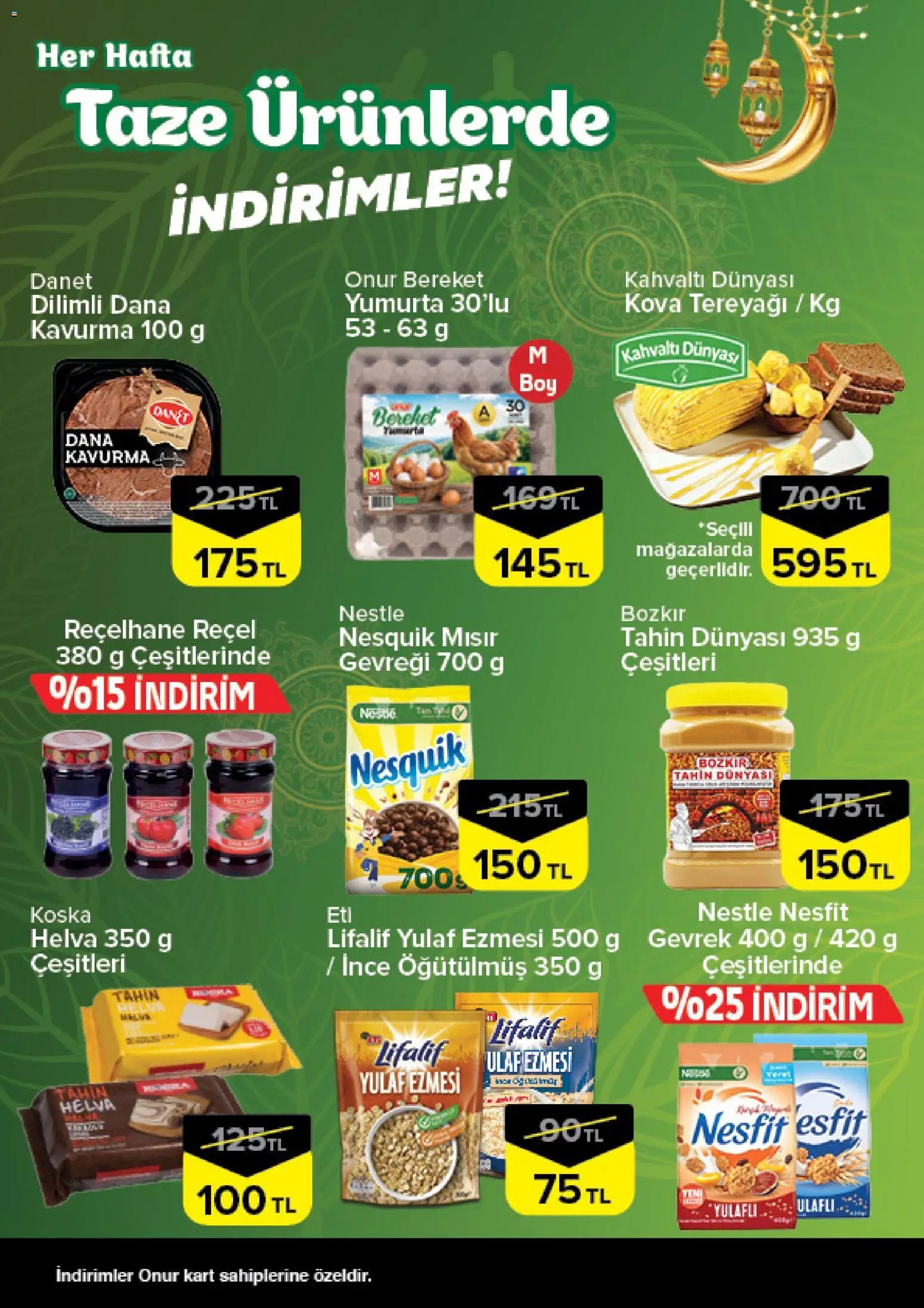 Onur Market Taze Ürünlerde İndirimler - Trakya