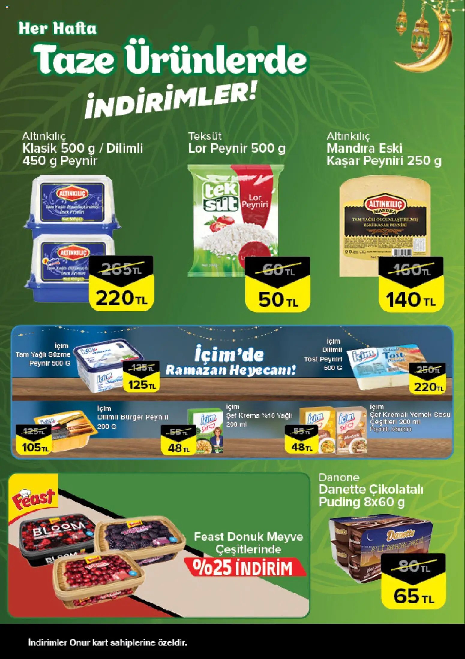 Onur Market Taze Ürünlerde İndirimler - Trakya