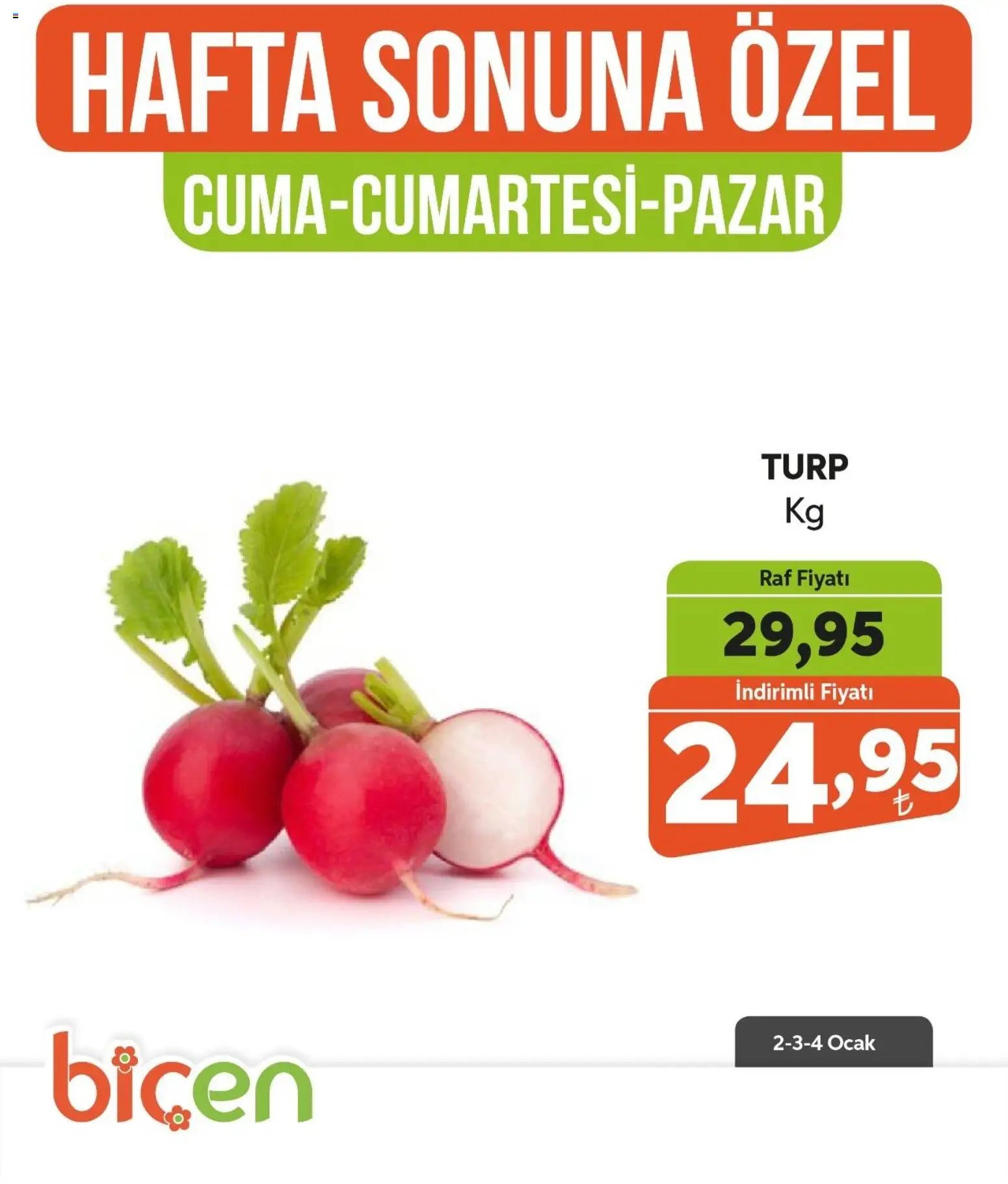 Biçen Market Hafta Sonuna Özel -Sebze İndirimi