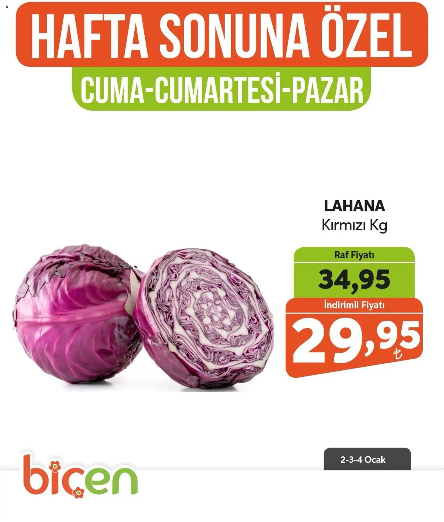 Biçen Market Hafta Sonuna Özel -Sebze İndirimi