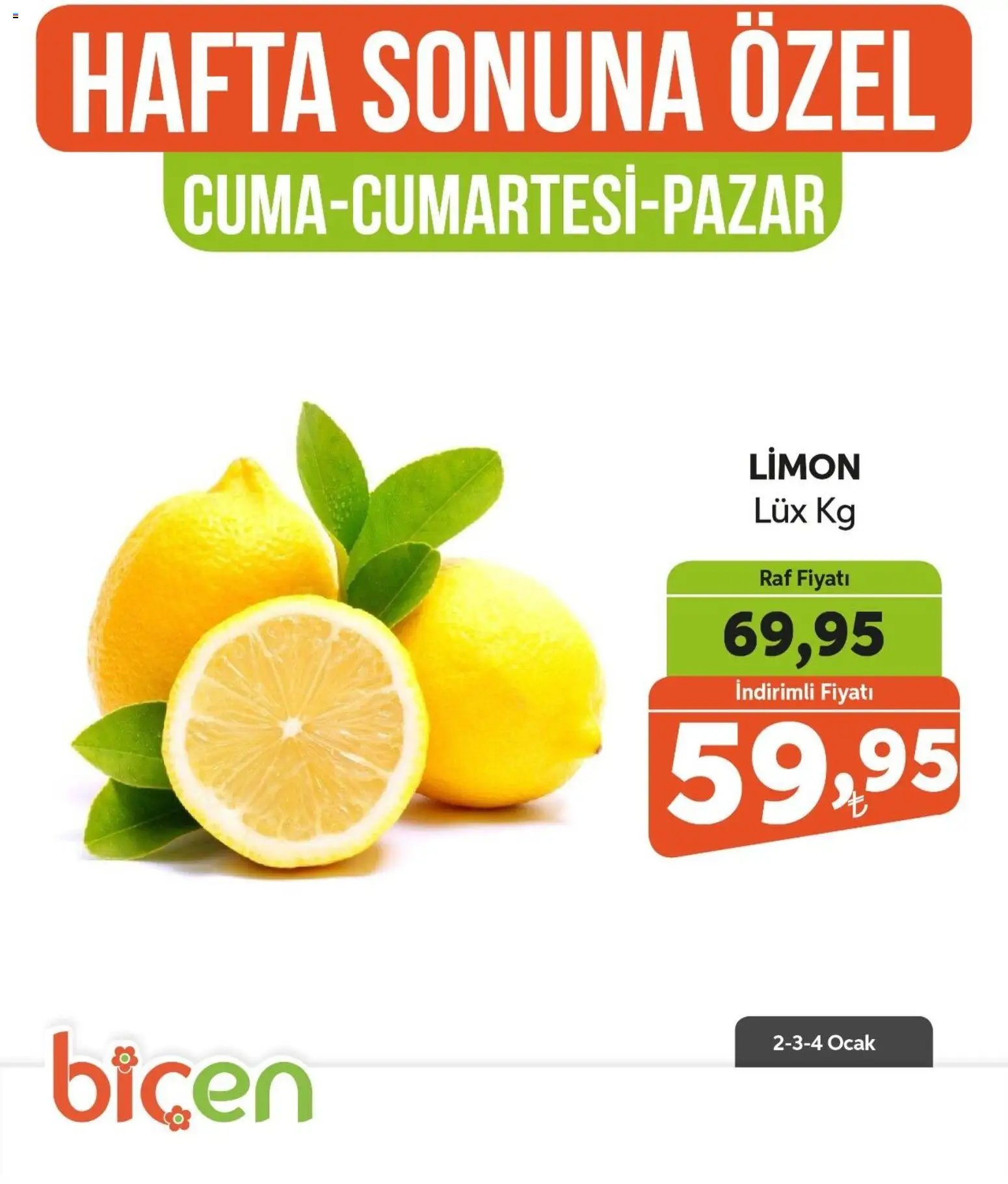 Biçen Market Hafta Sonuna Özel -Sebze İndirimi