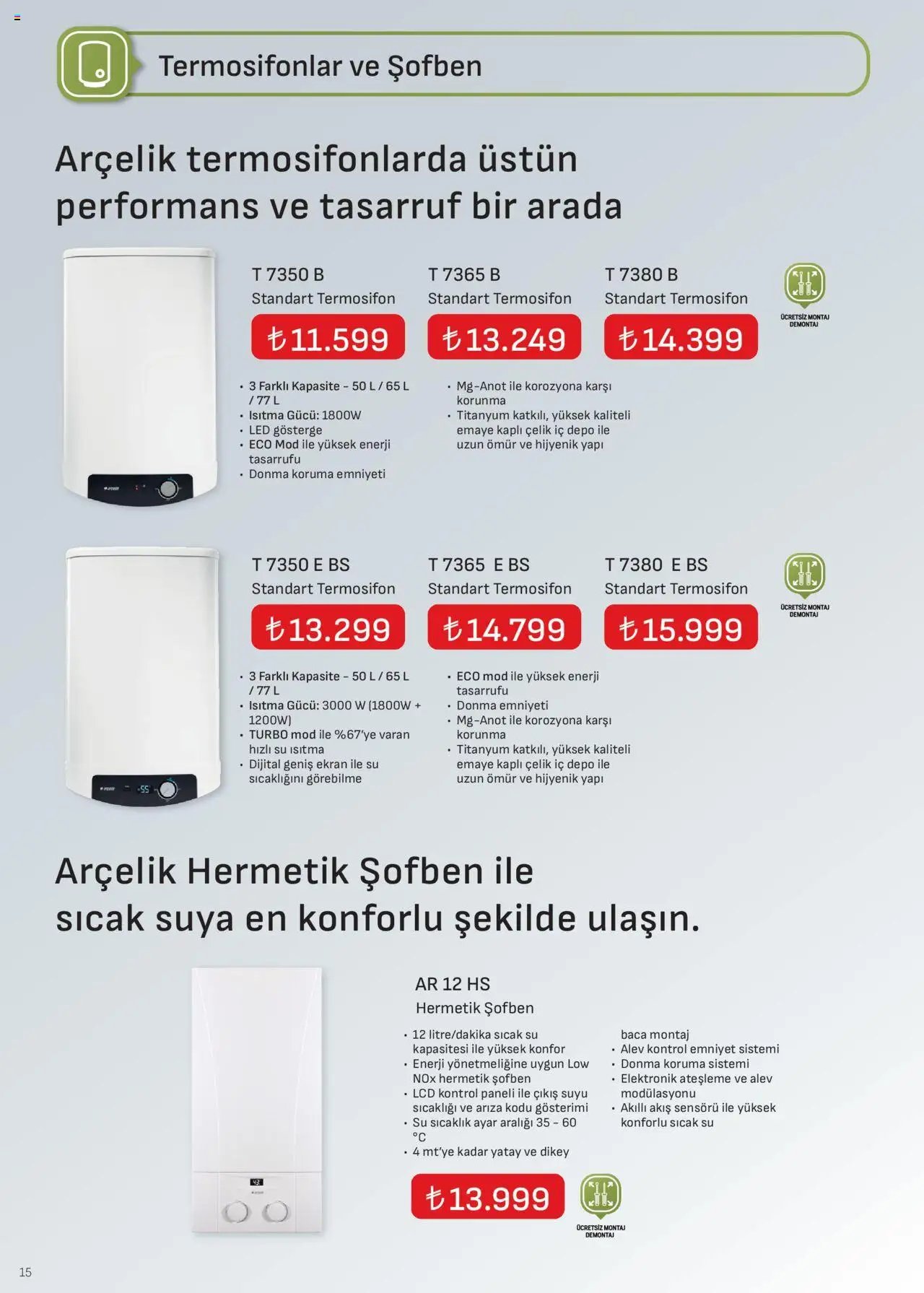 Arçelik İklimlendirme Kataloğu