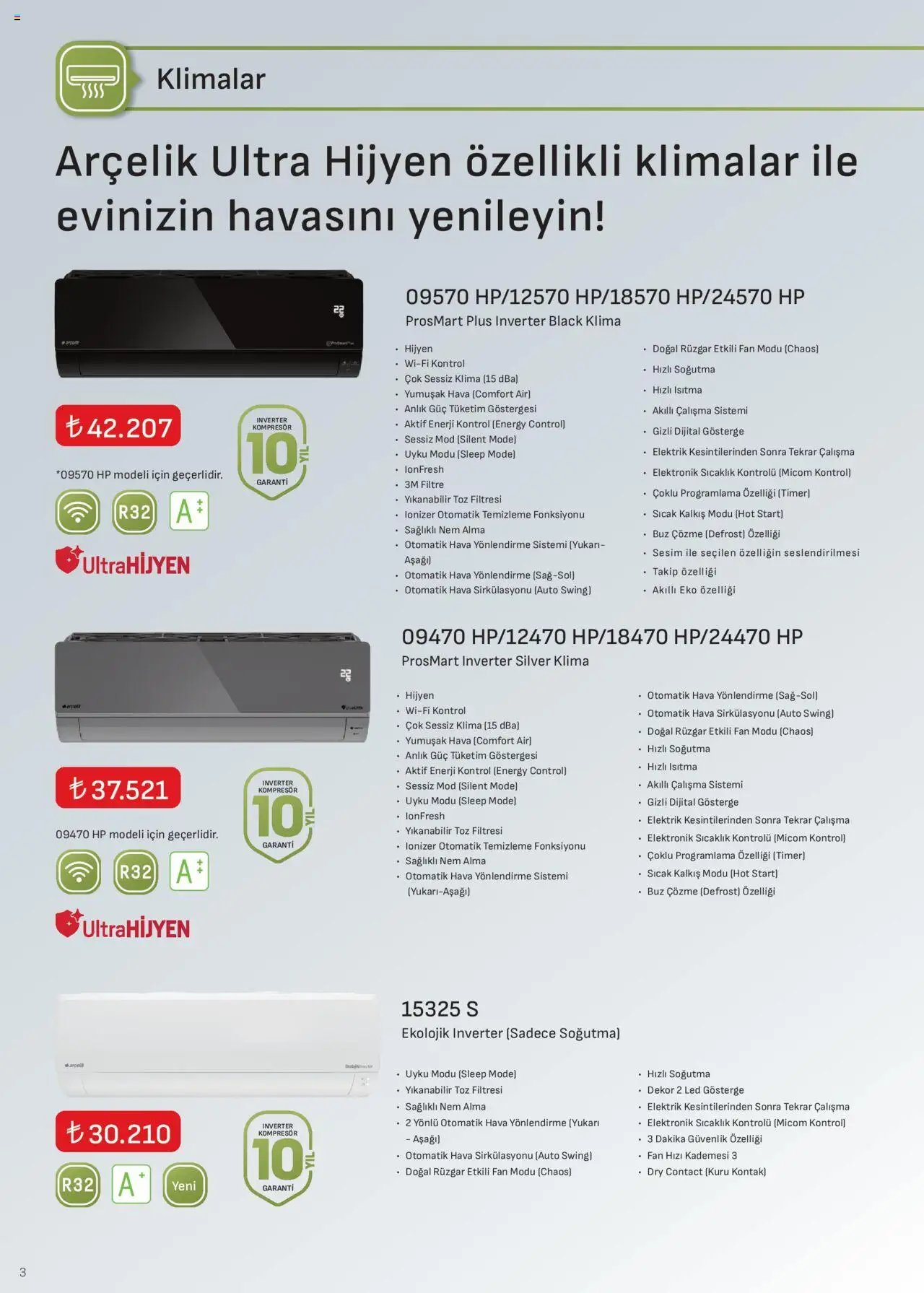 Arçelik İklimlendirme Kataloğu