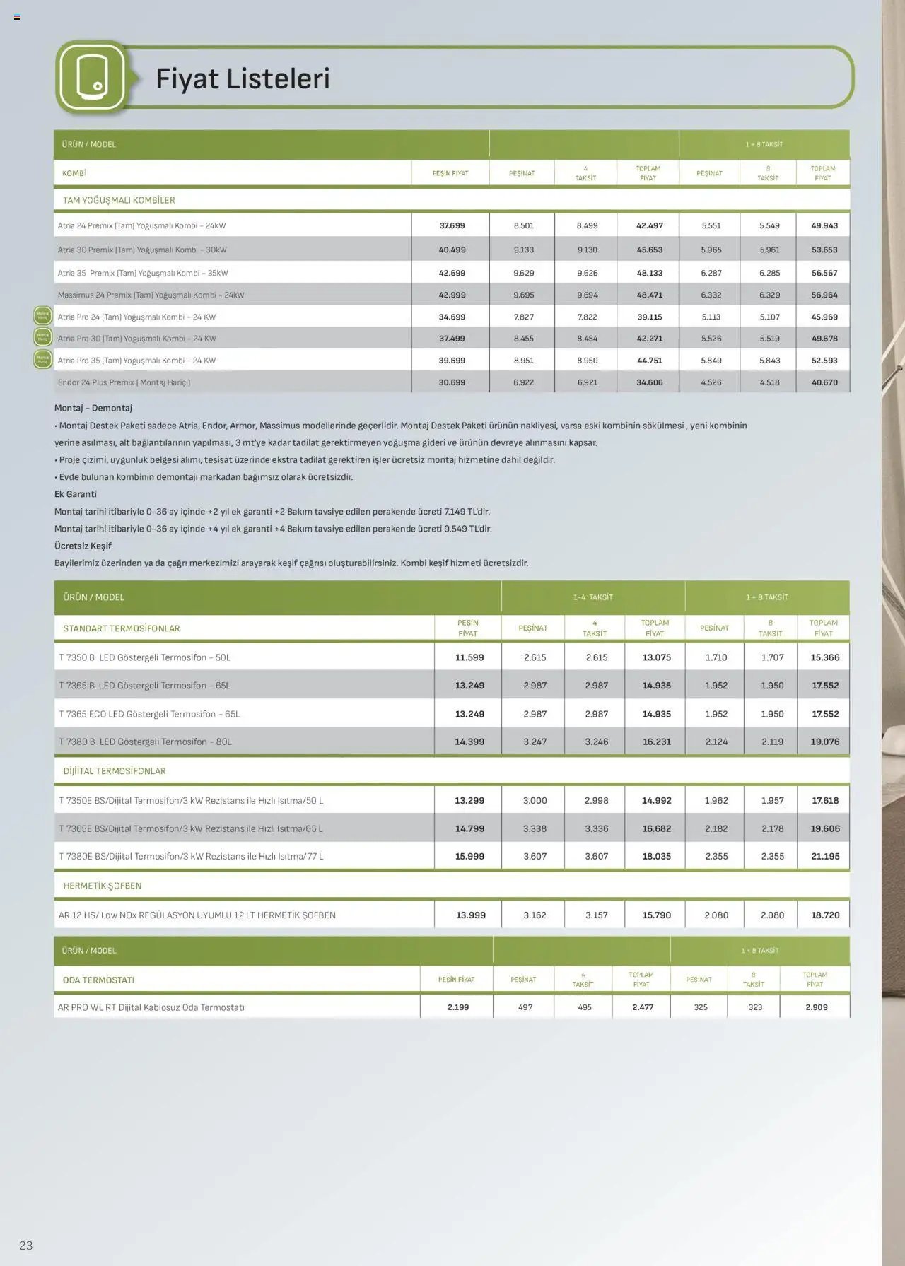 Arçelik İklimlendirme Kataloğu