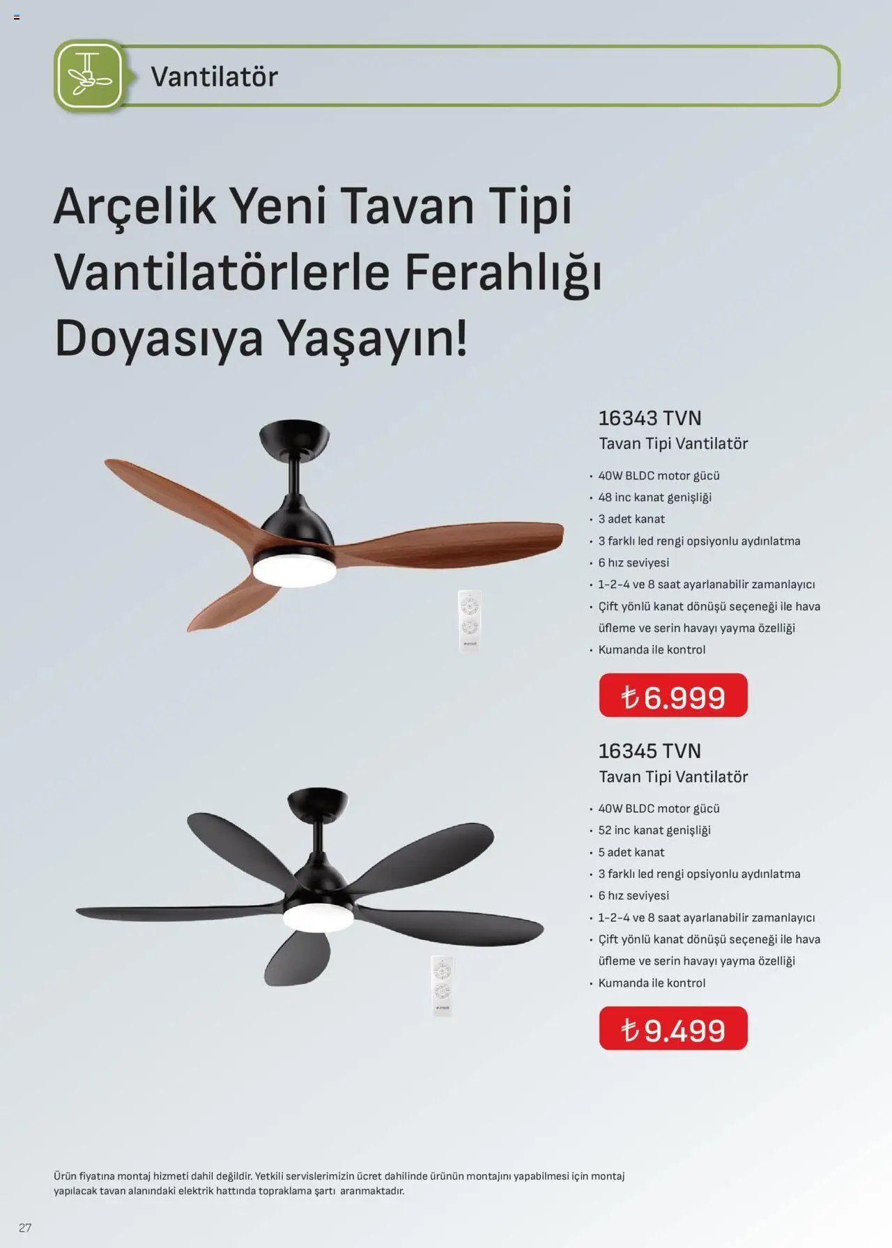 Arçelik İklimlendirme Kataloğu