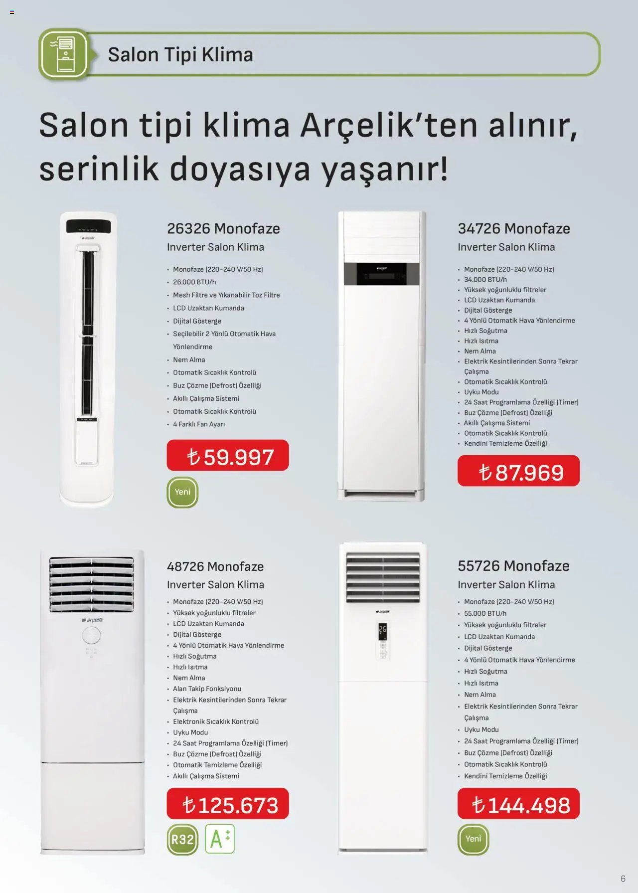 Arçelik İklimlendirme Kataloğu