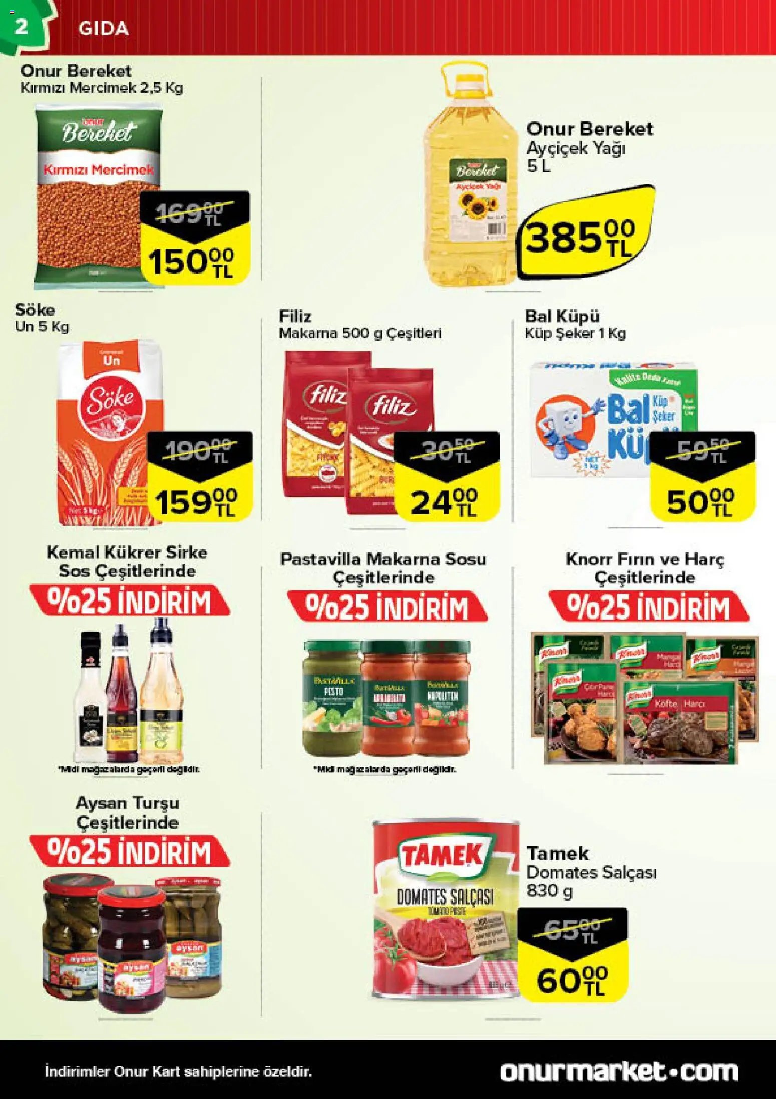 Onur Market Katalog -Trakya