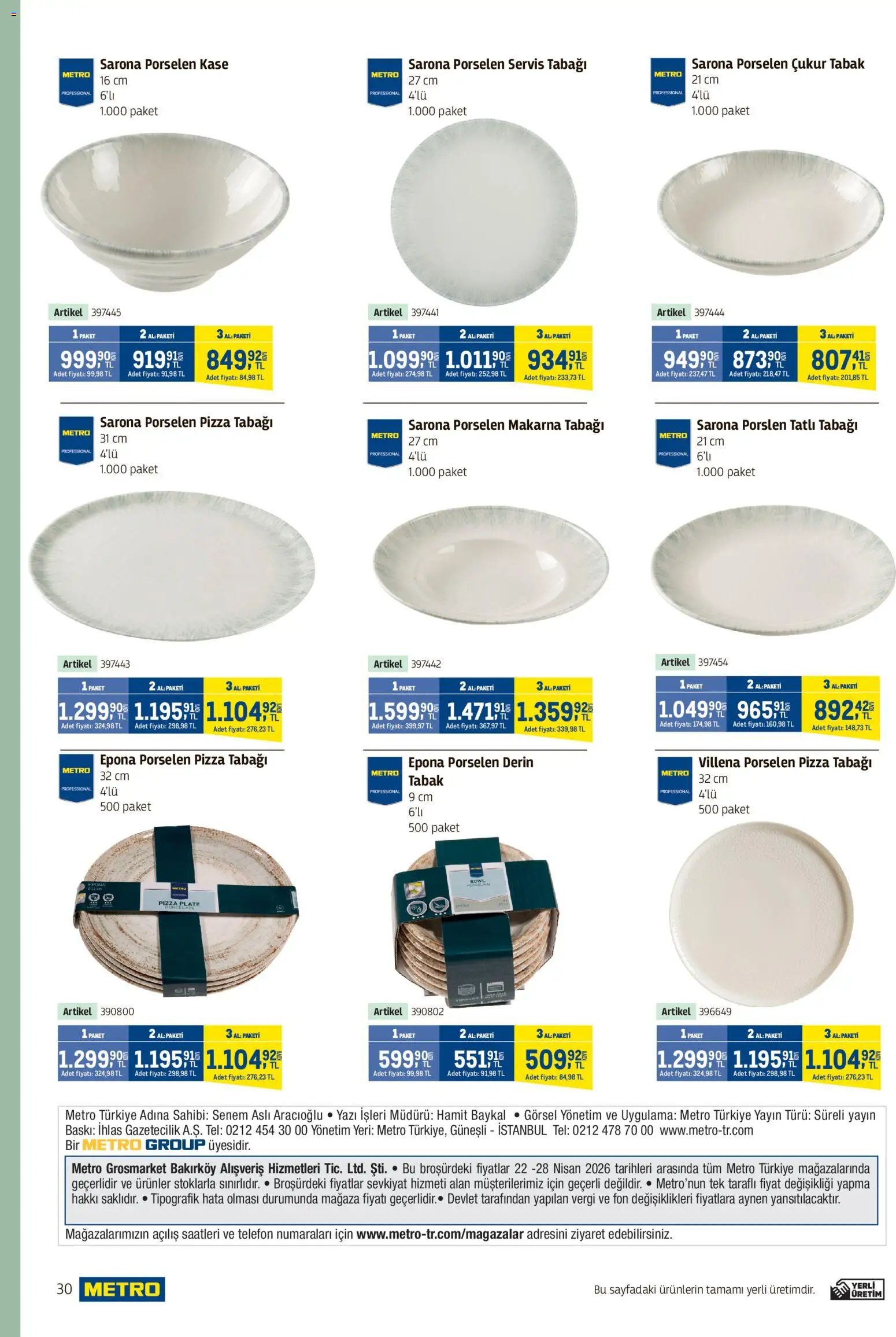 Metro - Kafeler & Pastaneler Kataloğu