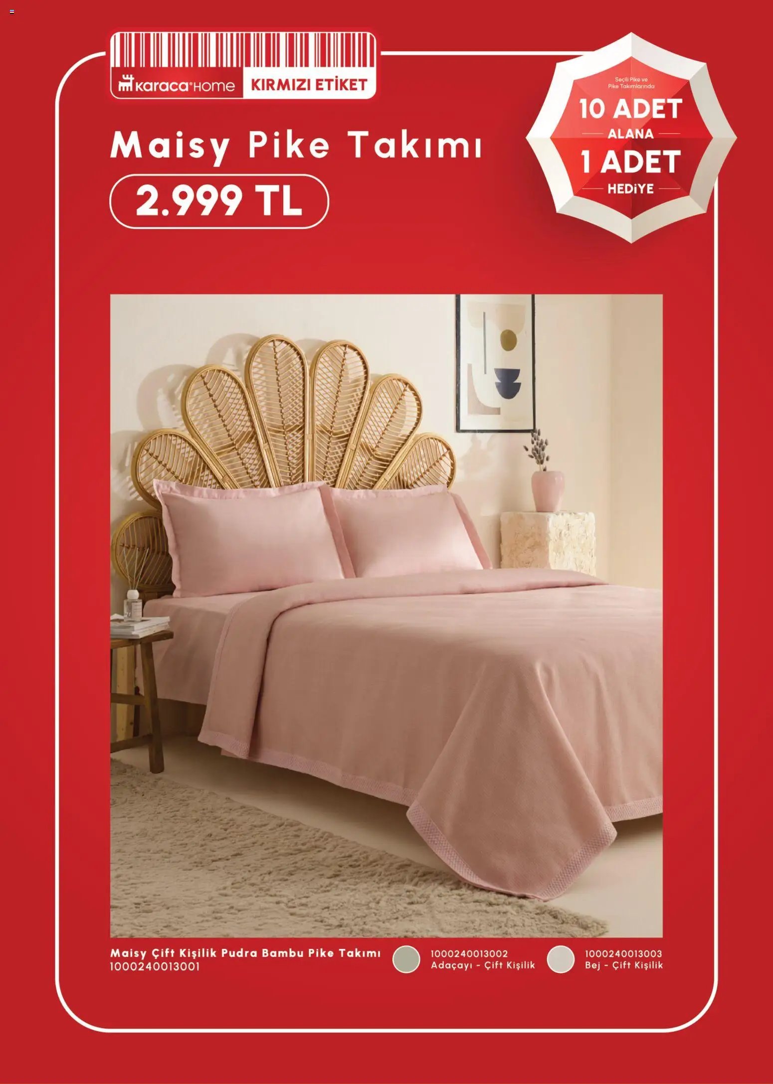 Karaca Home 10 Adet Alana 1 Adet Hediye