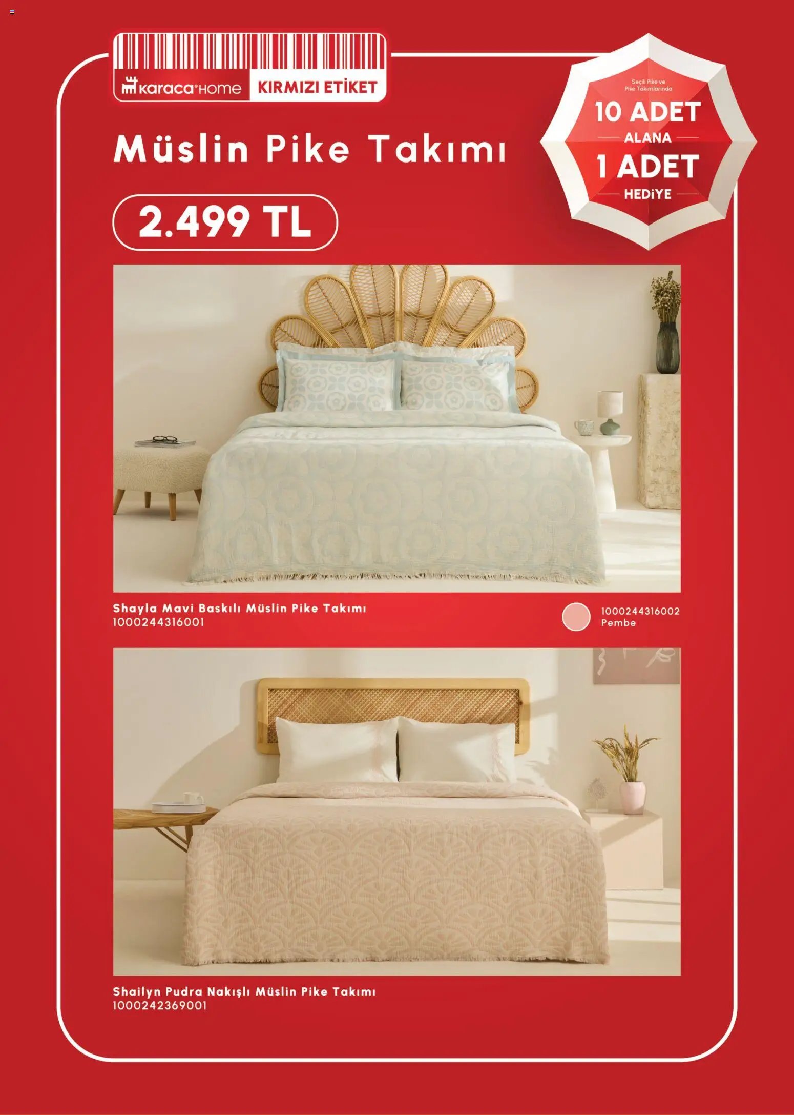 Karaca Home 10 Adet Alana 1 Adet Hediye