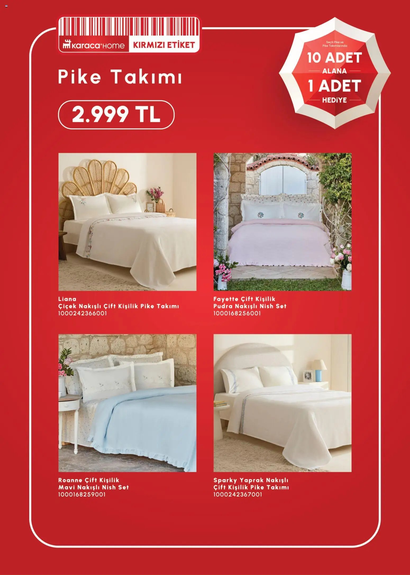 Karaca Home 10 Adet Alana 1 Adet Hediye