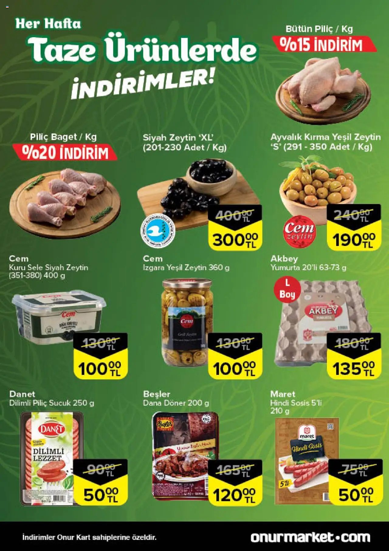 Onur Market Katalog Taze Ürünlerde İndirimler - Trakya