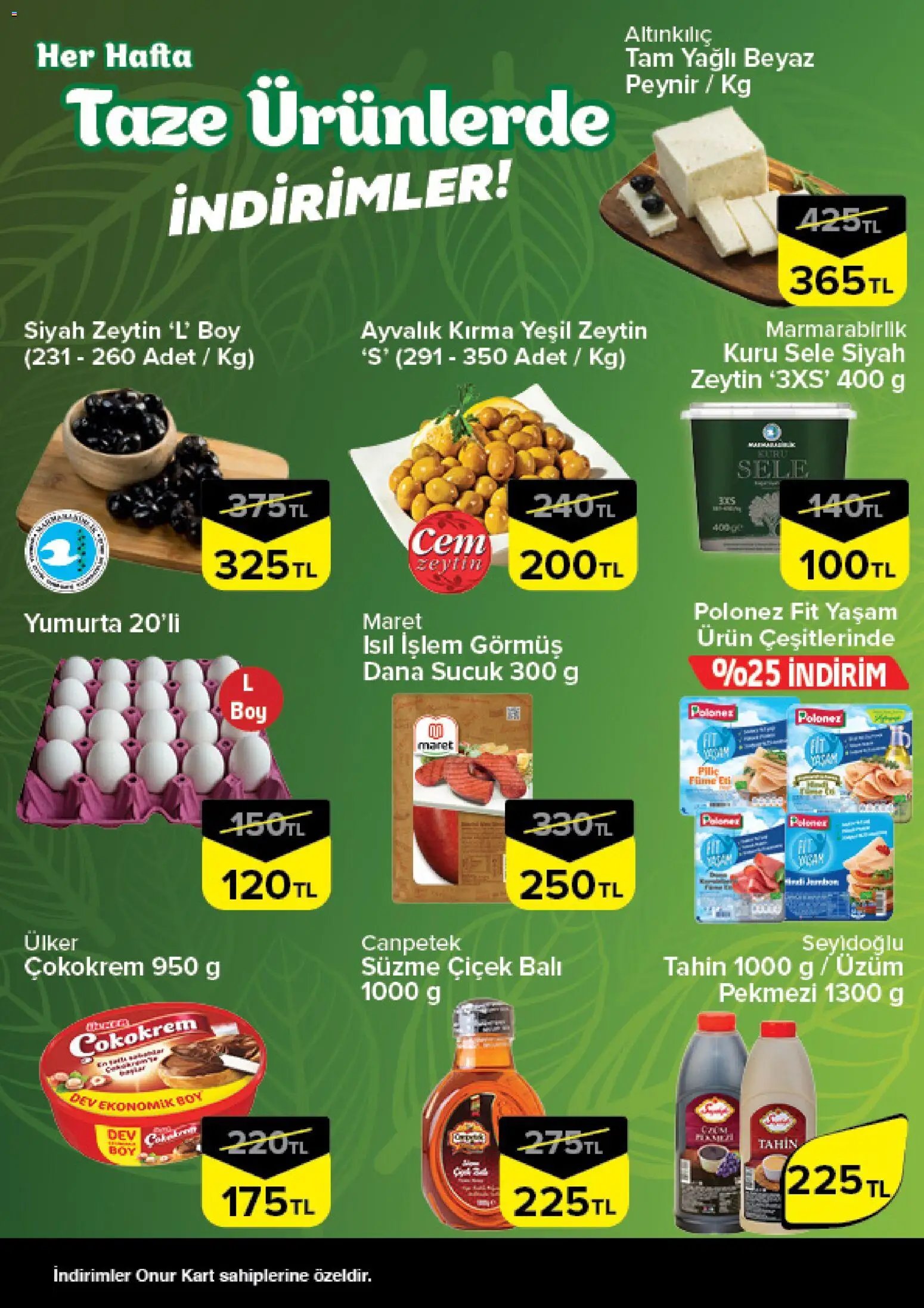 Onur Market Taze Ürünlerde İndirimler - İstanbul & Trakya