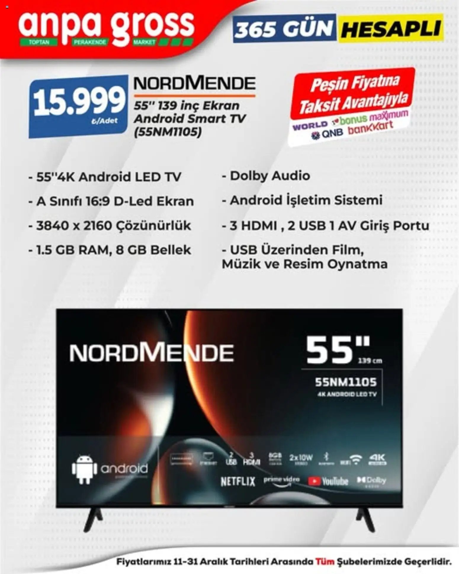 Anpa Gross İndirim Smart TV