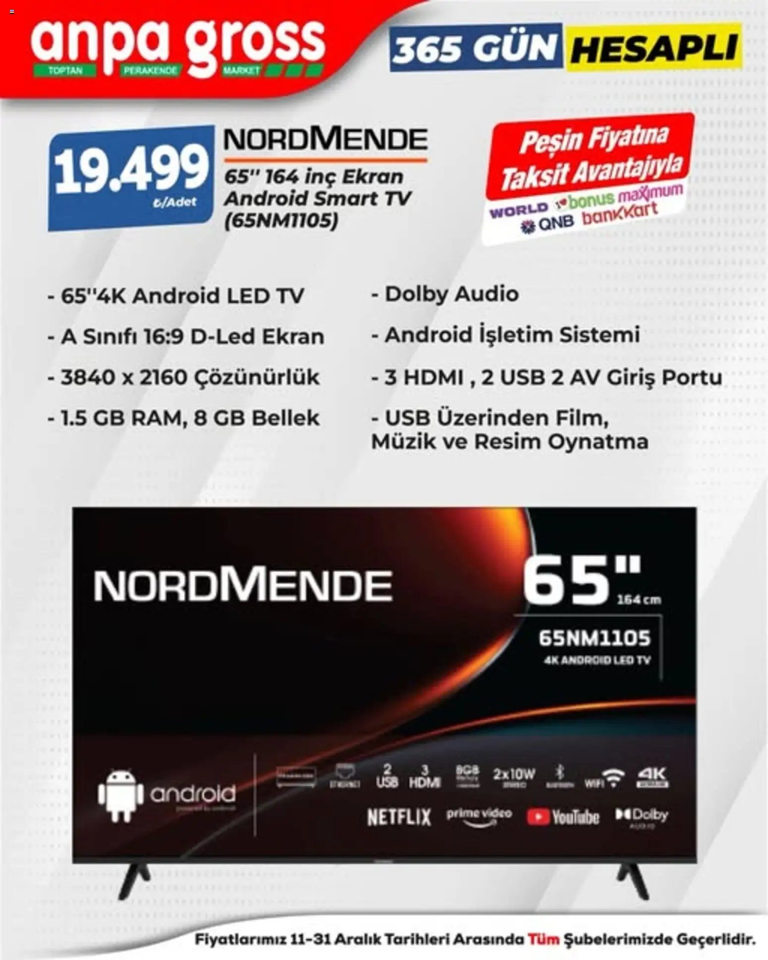 Anpa Gross İndirim Smart TV