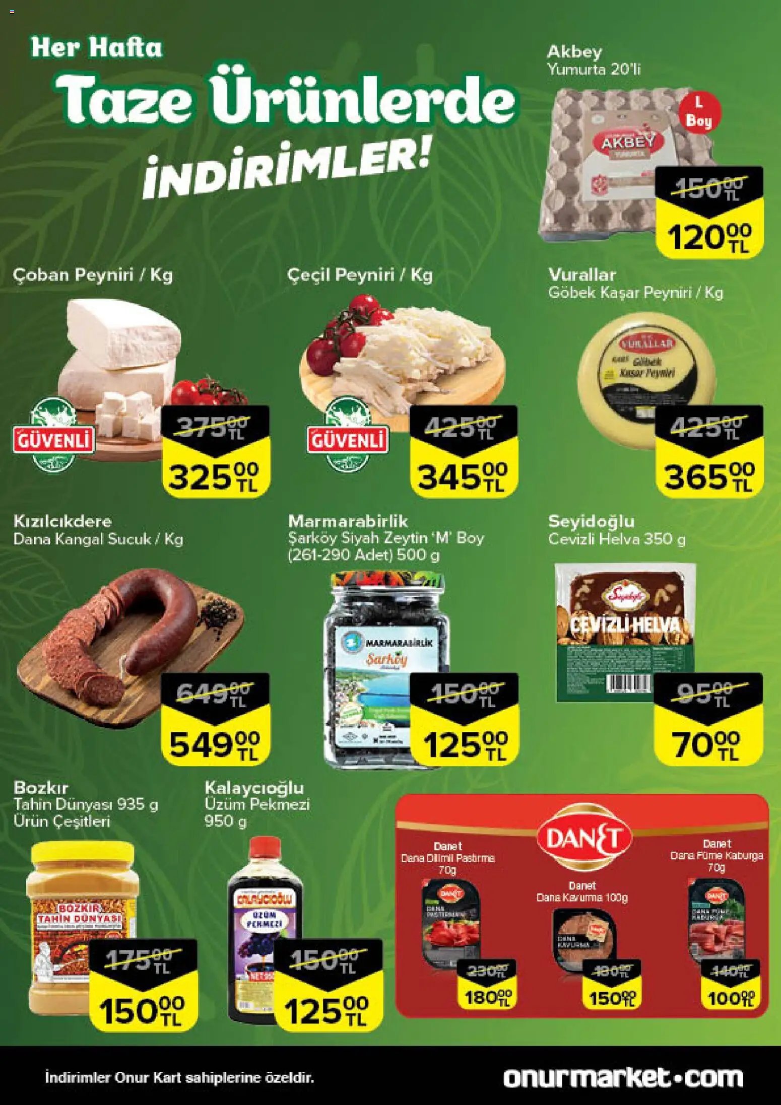 Onur Market Taze Ürünlerde İndirimler - Trakya