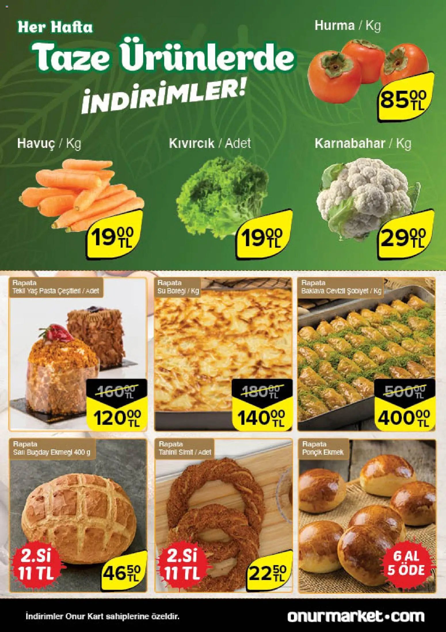 Onur Market Taze Ürünlerde İndirimler - Trakya