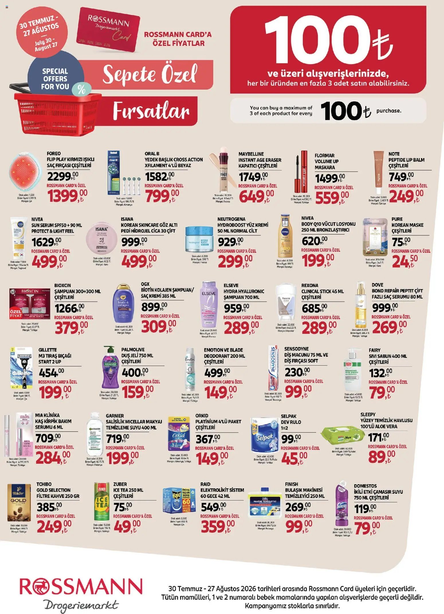 Rossmann - Ağustos Kişisel Bakım Kataloğu