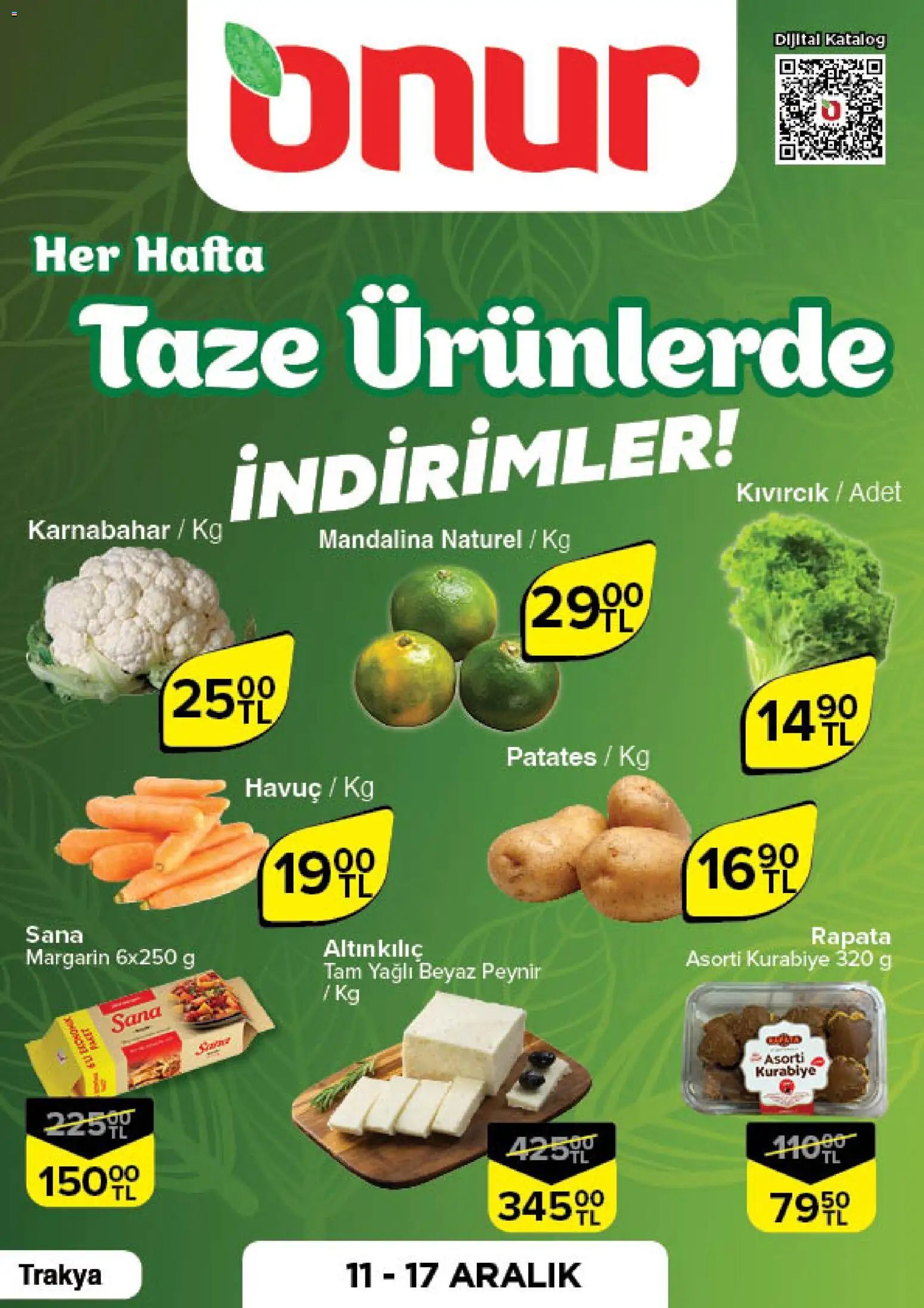 Onur Market Taze Ürünlerde İndirimler - Trakya