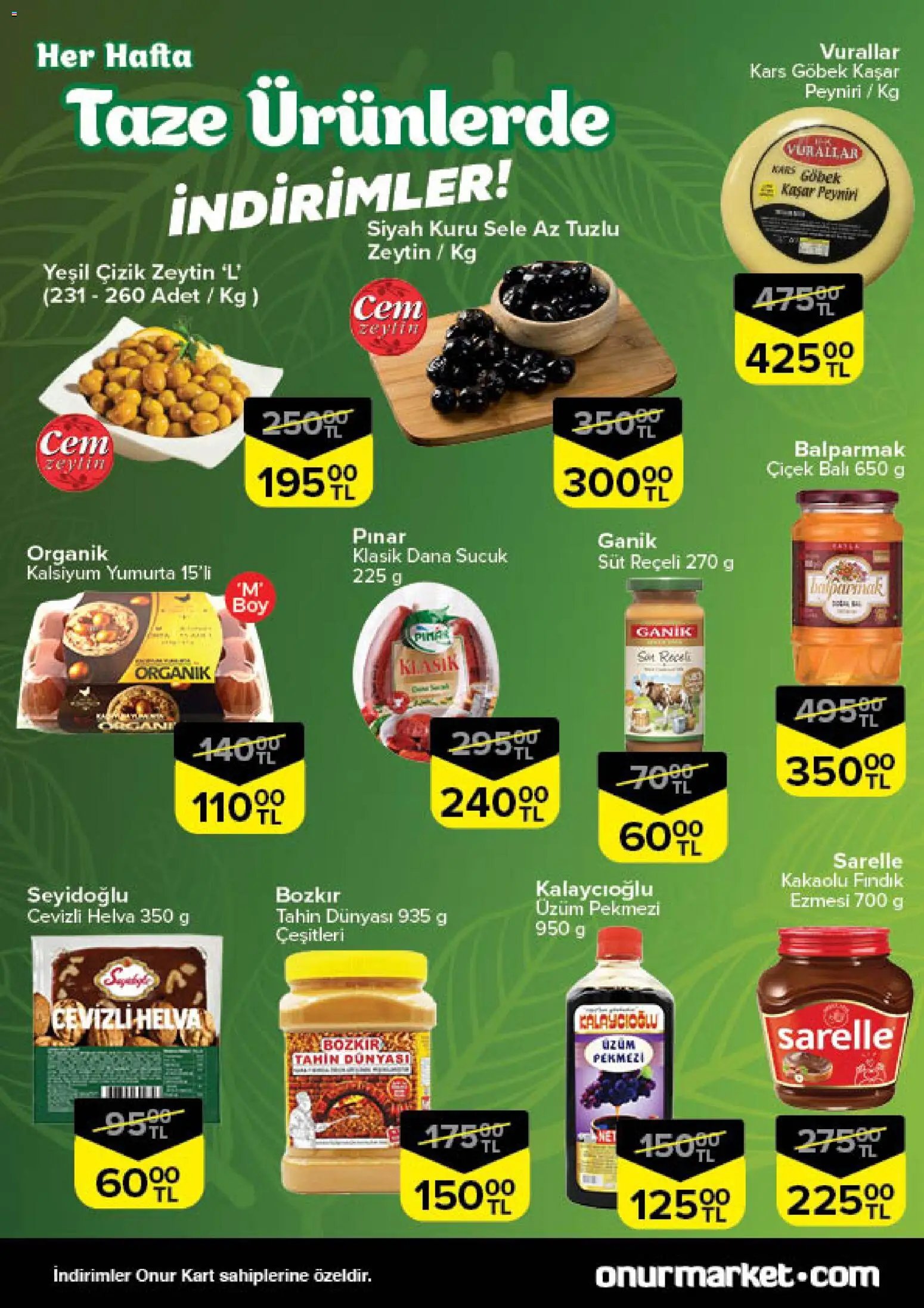 Onur Market Taze Ürünlerde İndirimler - Trakya