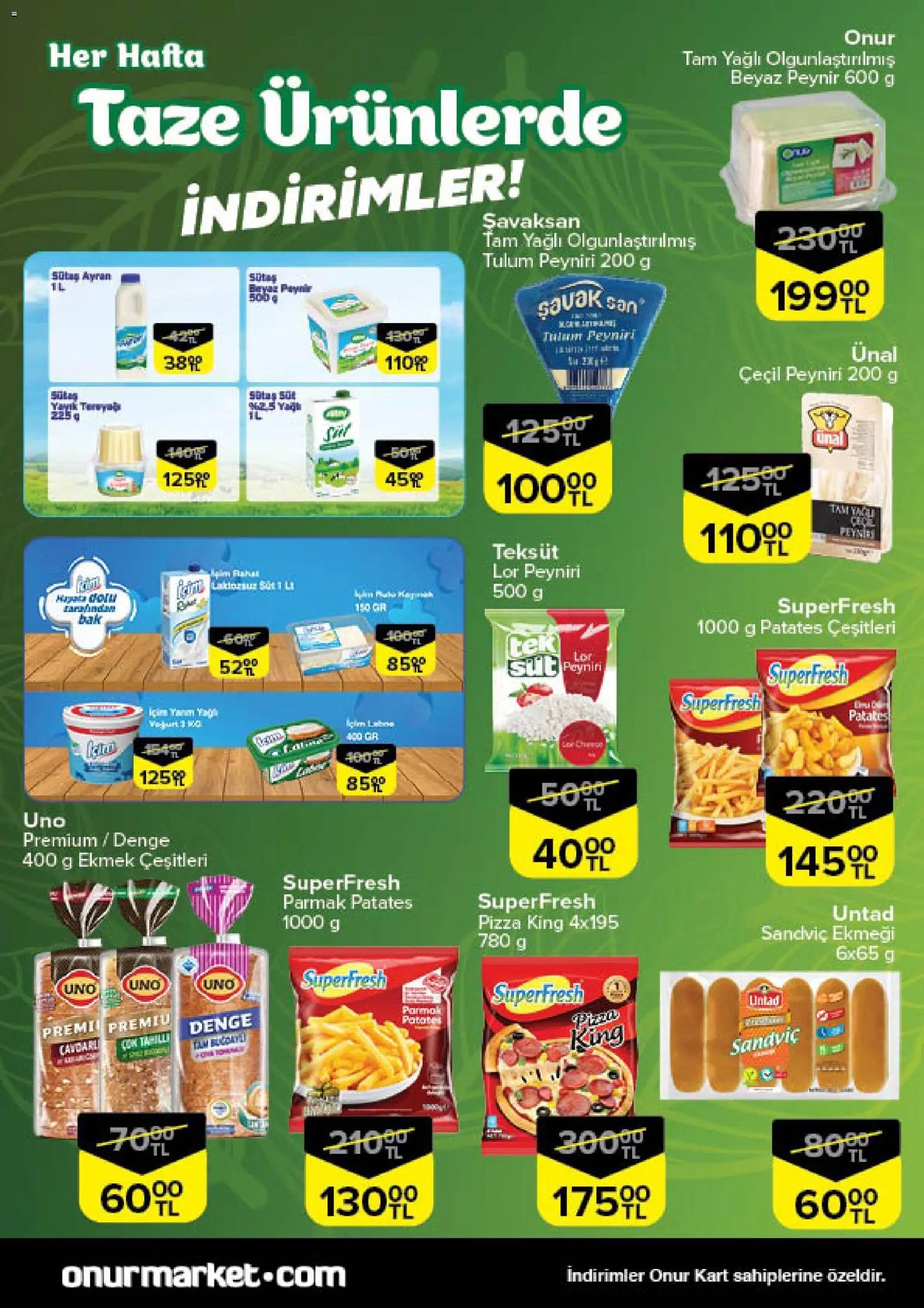 Onur Market Taze Ürünlerde İndirimler - Trakya