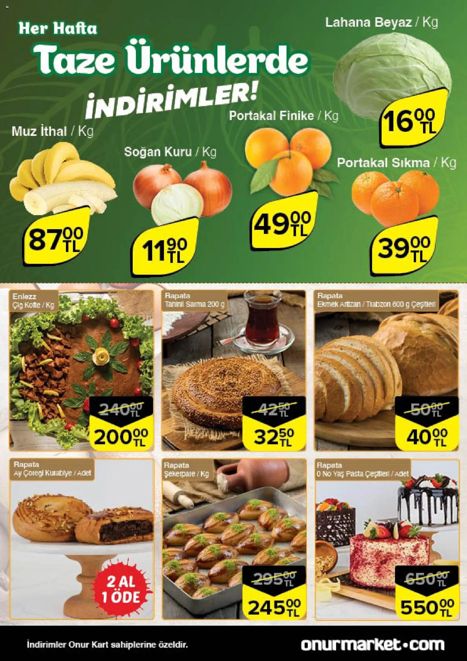 Onur Market Taze Ürünlerde İndirimler - Trakya