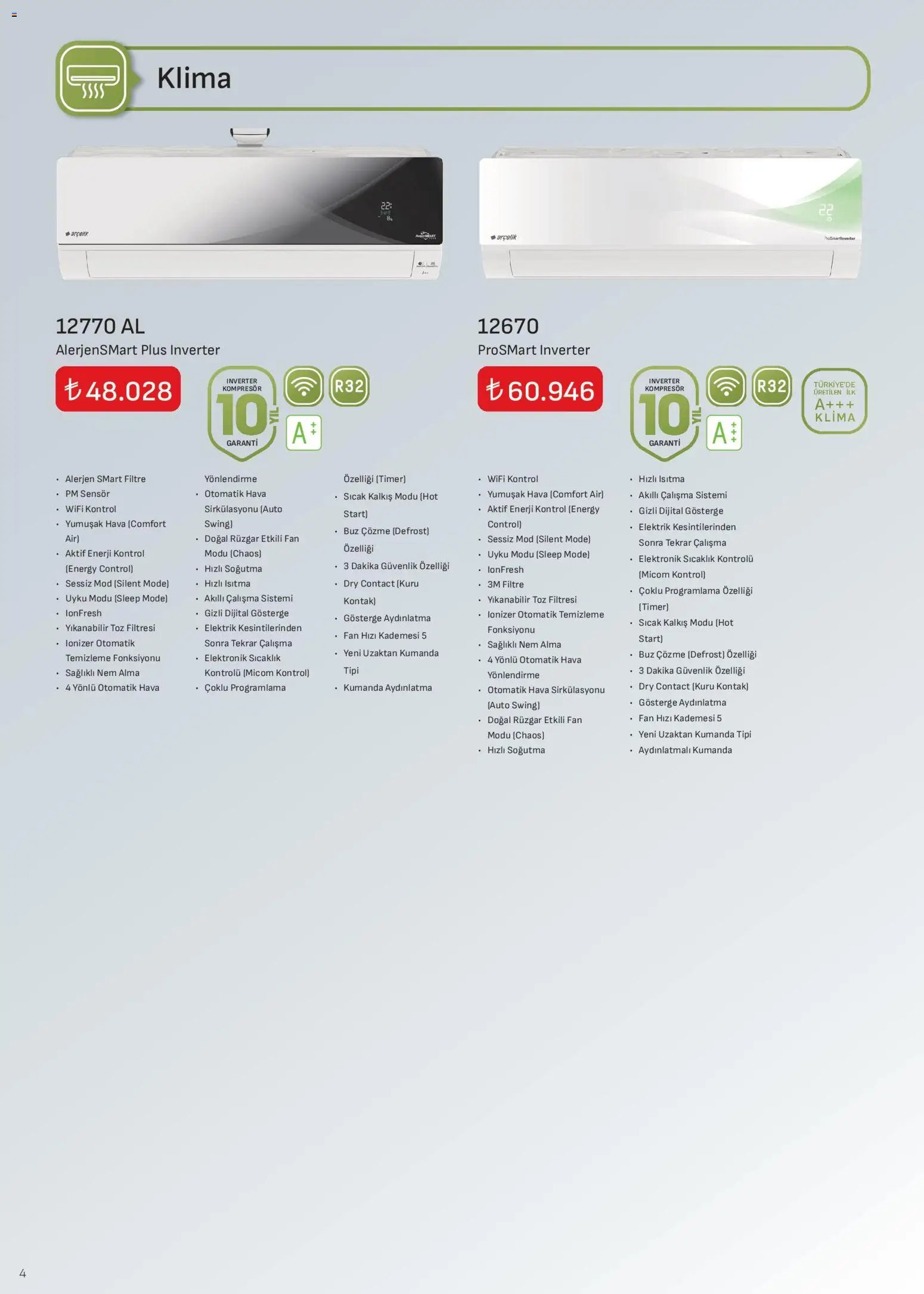 Arçelik - İklimlendirme Kataloğu