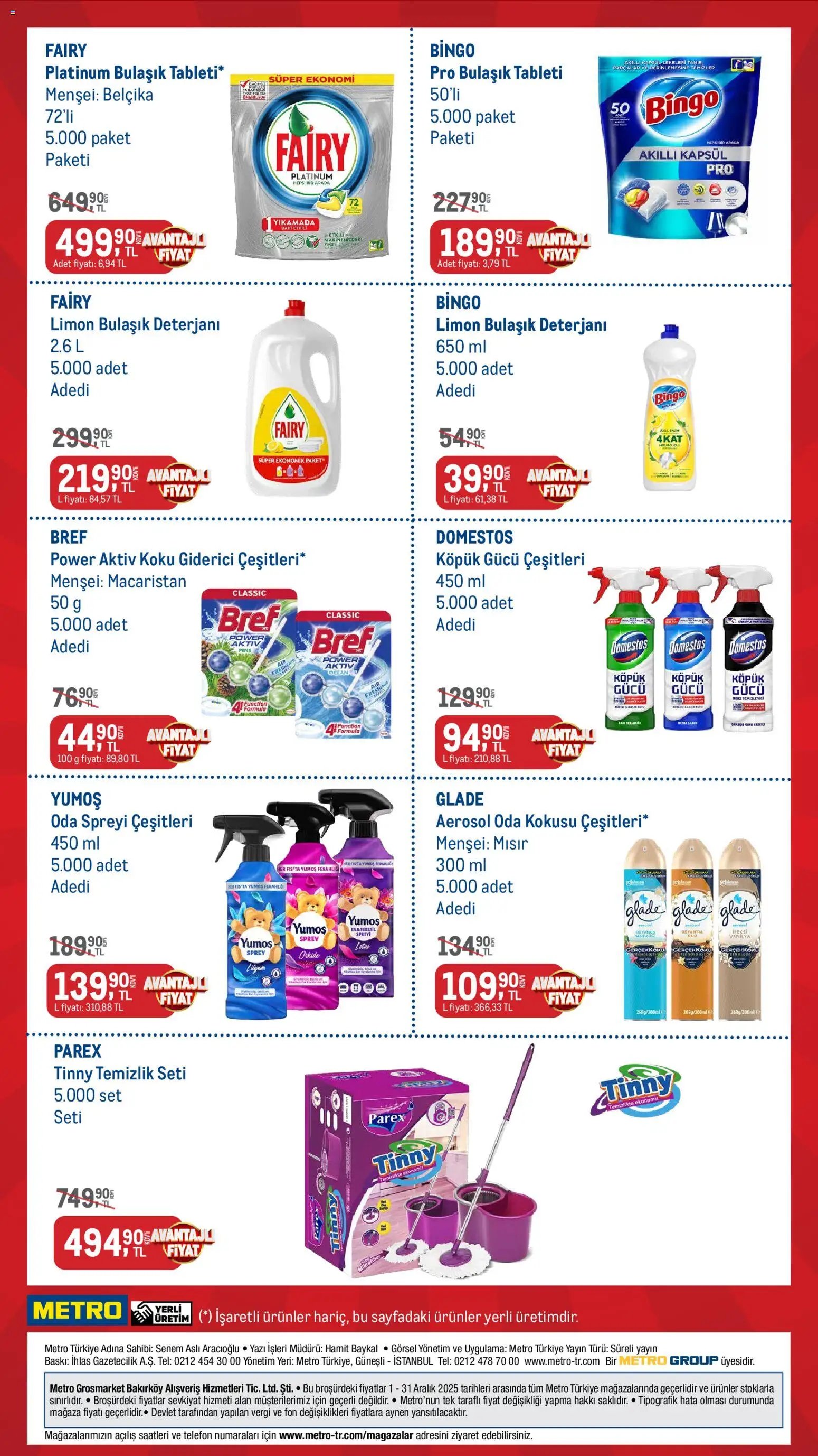 Metro - Kişisel Bakım ve Temizlik Ürünleri