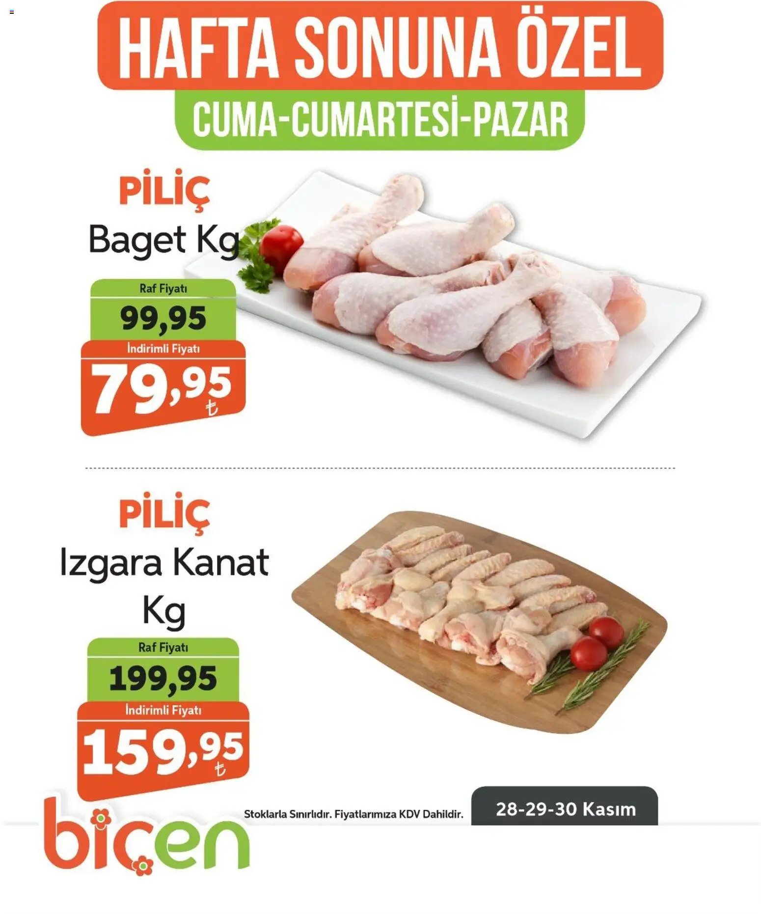 Biçen Market Hafta Sonuna Özel - Piliç Ürünleri 