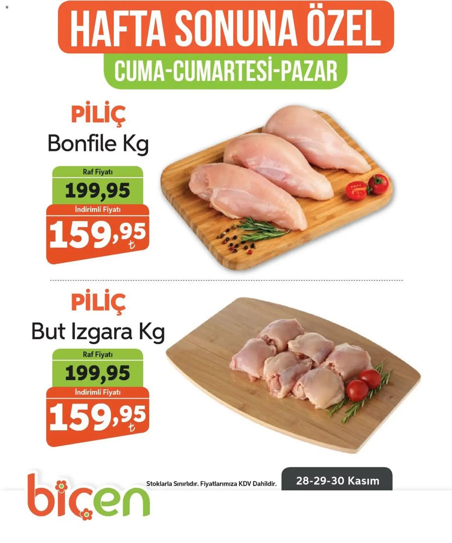 Biçen Market Hafta Sonuna Özel - Piliç Ürünleri 