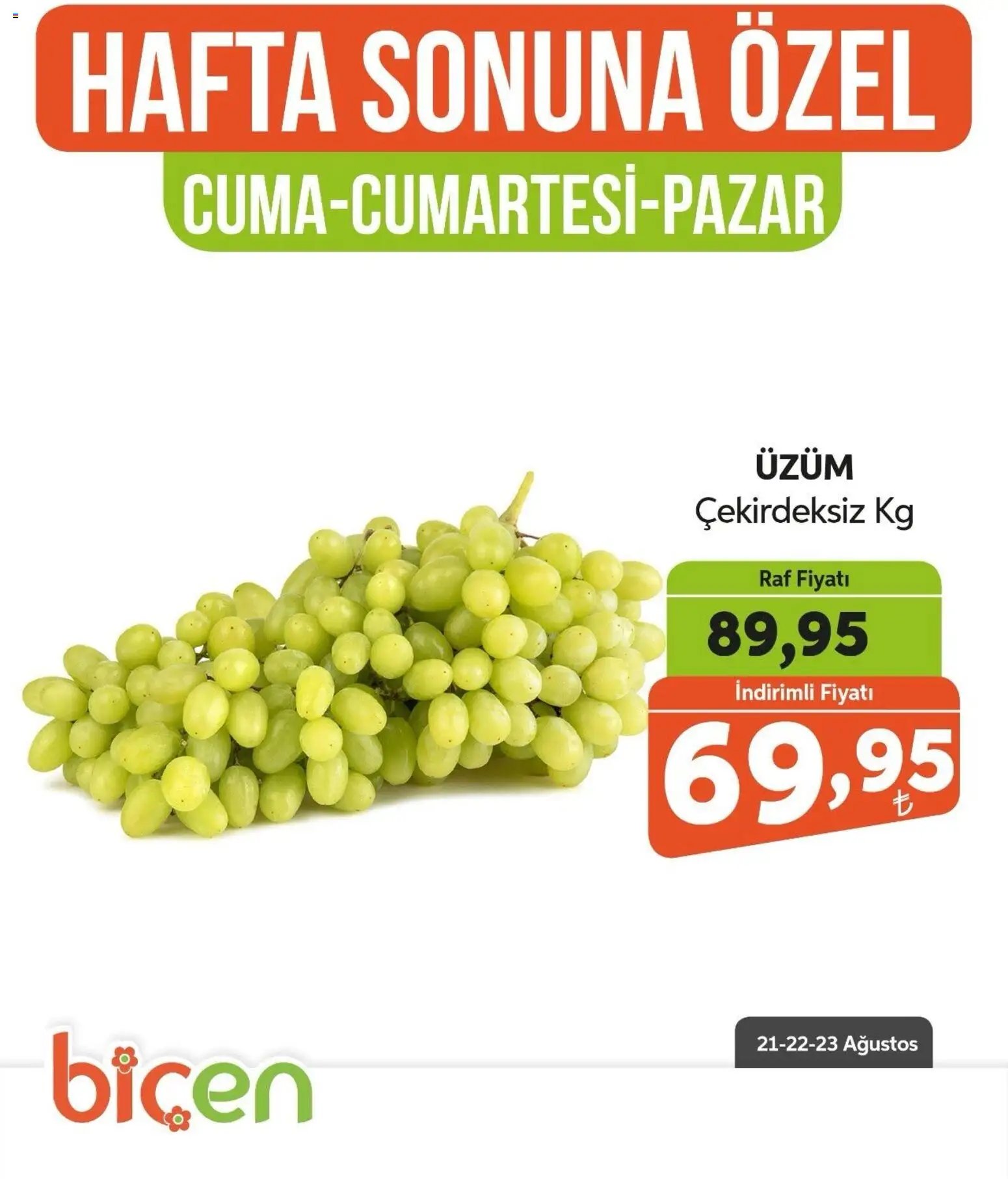 Biçen Market - Hafta Sonuna Özel - Meyve İndirimi