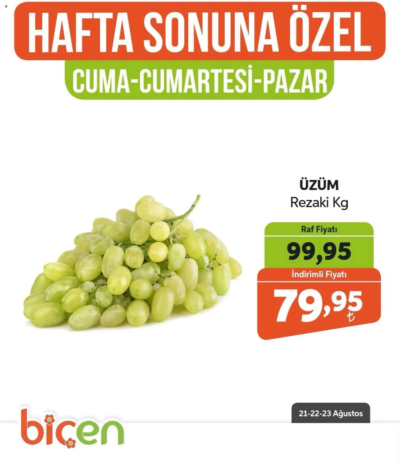 Biçen Market - Hafta Sonuna Özel - Meyve İndirimi