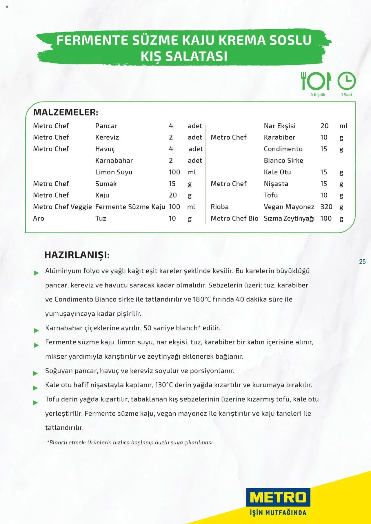 Metro Bitki Bazlı ve Vegan